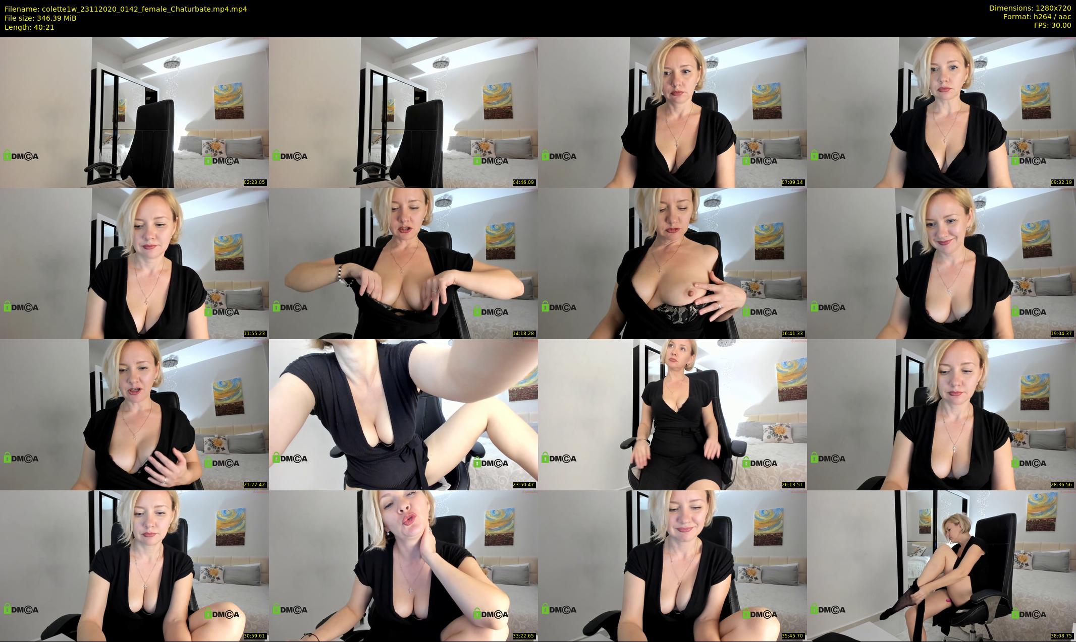 colette1w — 41 minute Chaturbate female cam show recording, 720p, Nov 23, 2020
