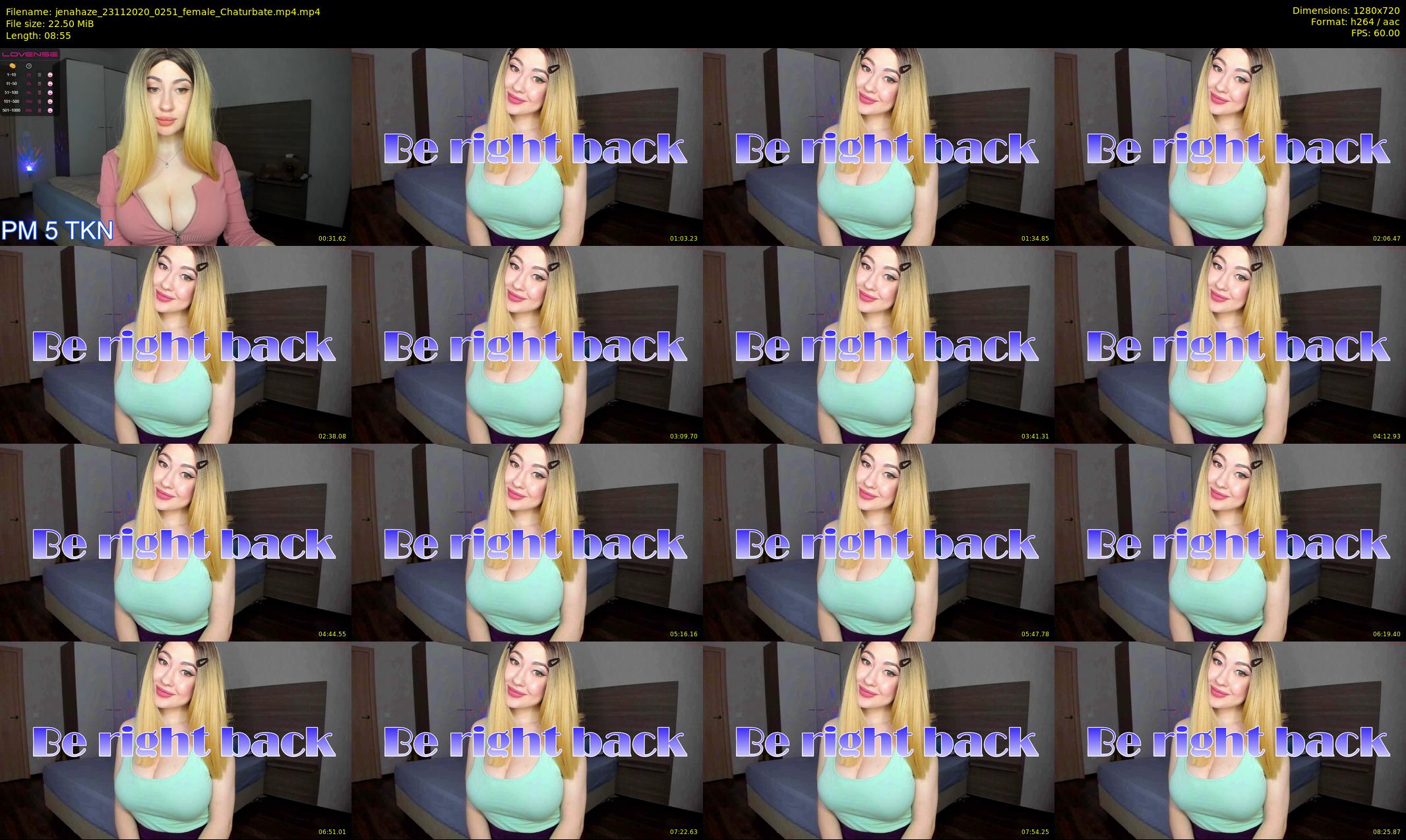 jenahaze — 9 minute Chaturbate female cam show recording, 720p, Nov 23, 2020