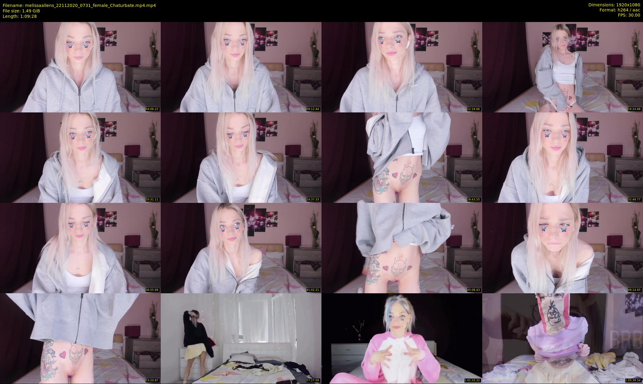 melissaallens — 70 minute Chaturbate female cam show recording, 1080p, Nov 22, 2020