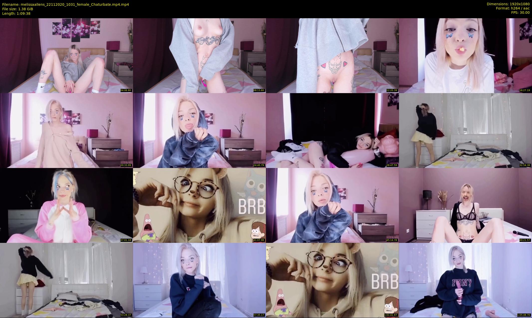 melissaallens — 70 minute Chaturbate female cam show recording, 1080p, Nov 22, 2020