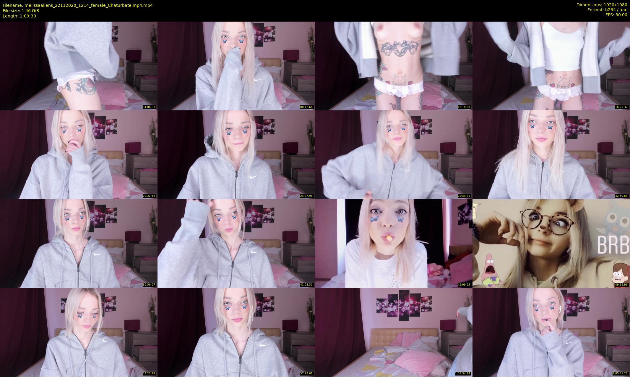 melissaallens — 70 minute Chaturbate female cam show recording, 1080p, Nov 22, 2020
