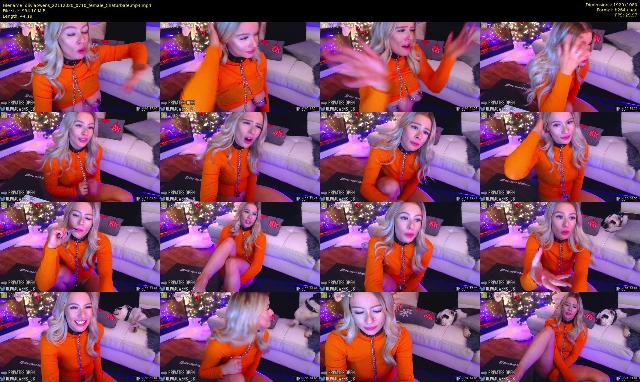 oliviaowens — 45 minute Chaturbate female cam show recording, 1080p, Nov 22, 2020
