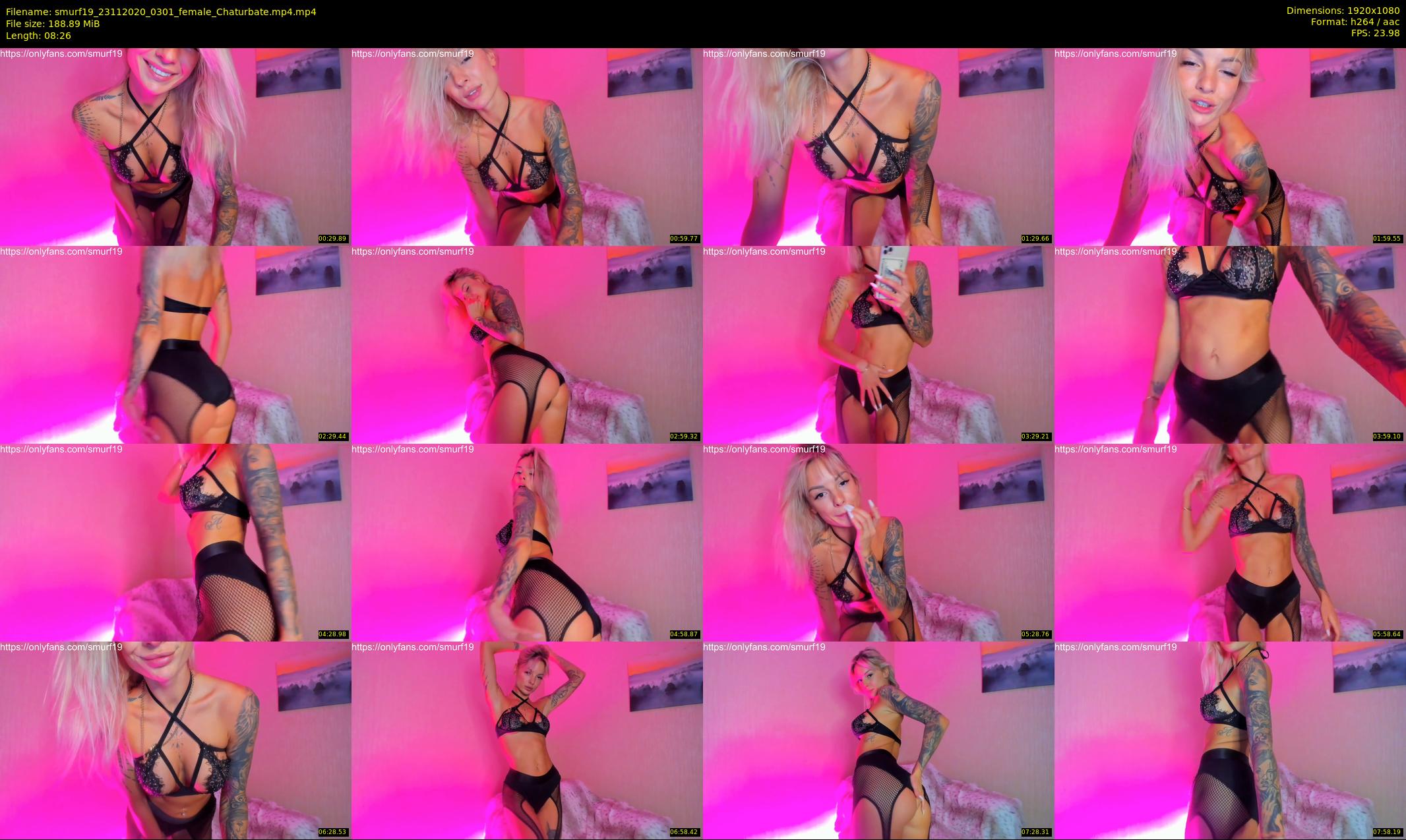 smurf19 — 9 minute Chaturbate female cam show recording, 1080p, Nov 23, 2020