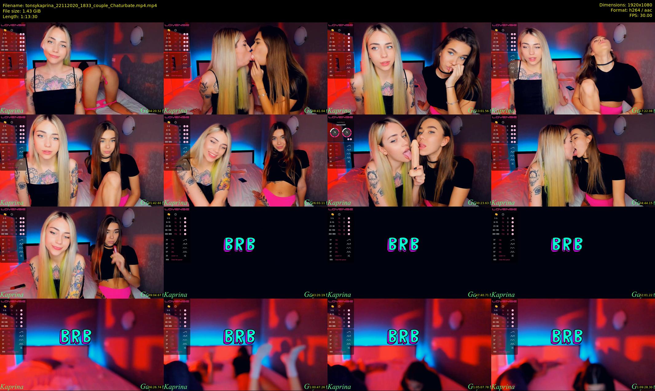 tonsykaprina — 74 minute Chaturbate couple cam show recording, 1080p, Nov 22, 2020