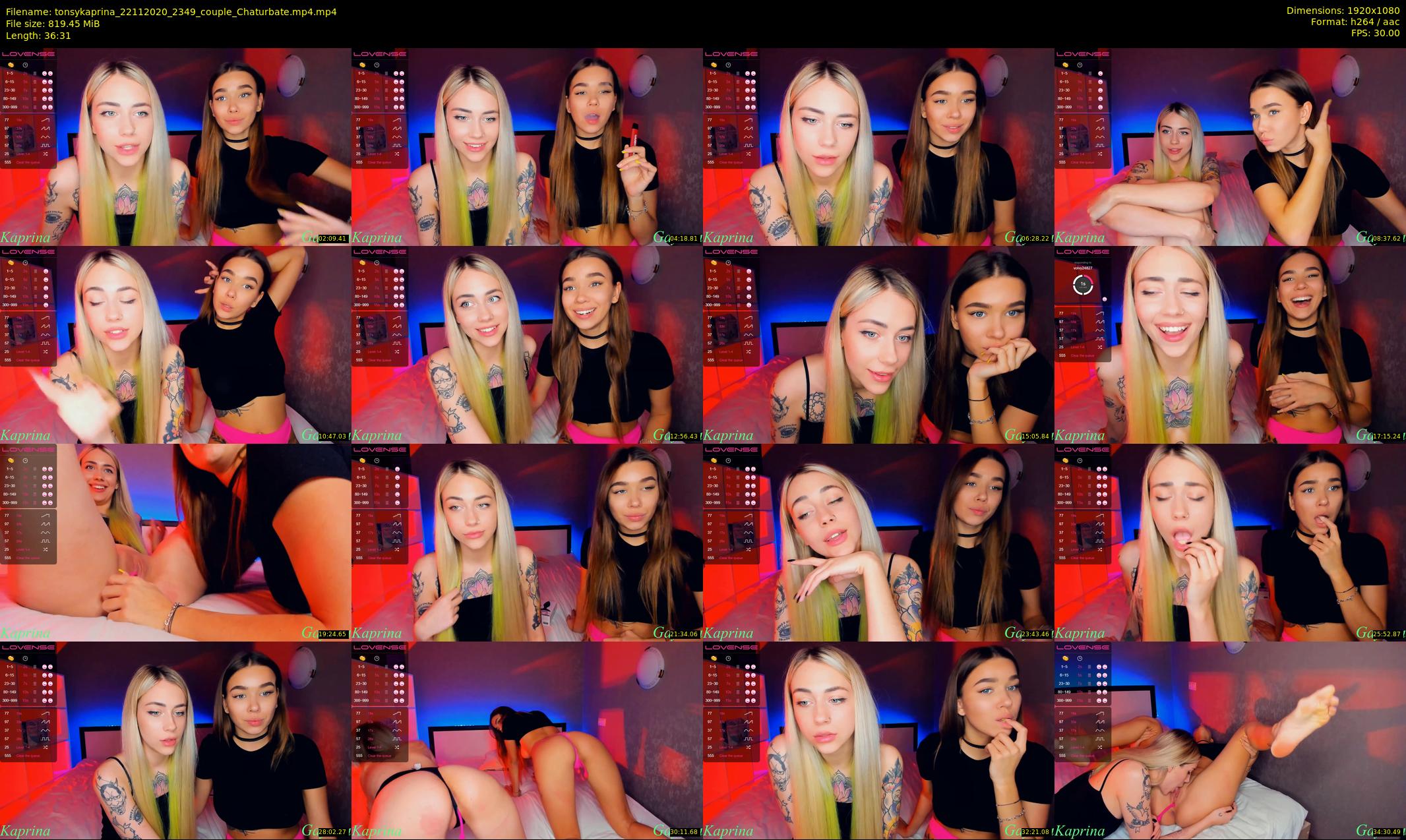 tonsykaprina — 37 minute Chaturbate couple cam show recording, 1080p, Nov 22, 2020