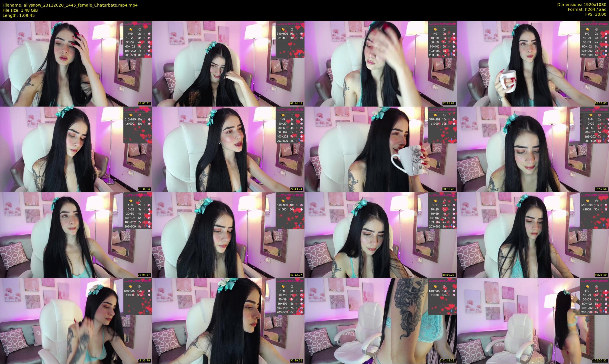 allysnow — 70 minute Chaturbate female cam show recording, 1080p, Nov 23, 2020