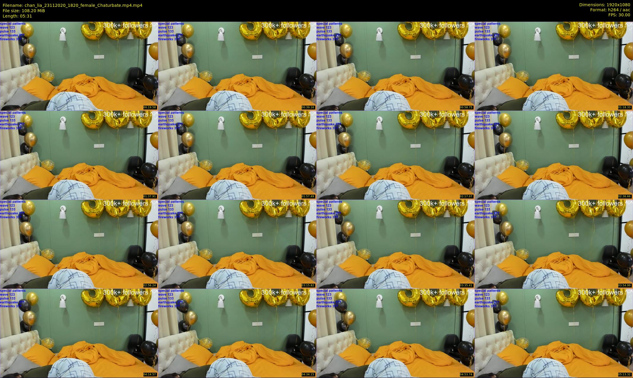 chan_lia — 6 minute Chaturbate female cam show recording, 1080p, Nov 23, 2020