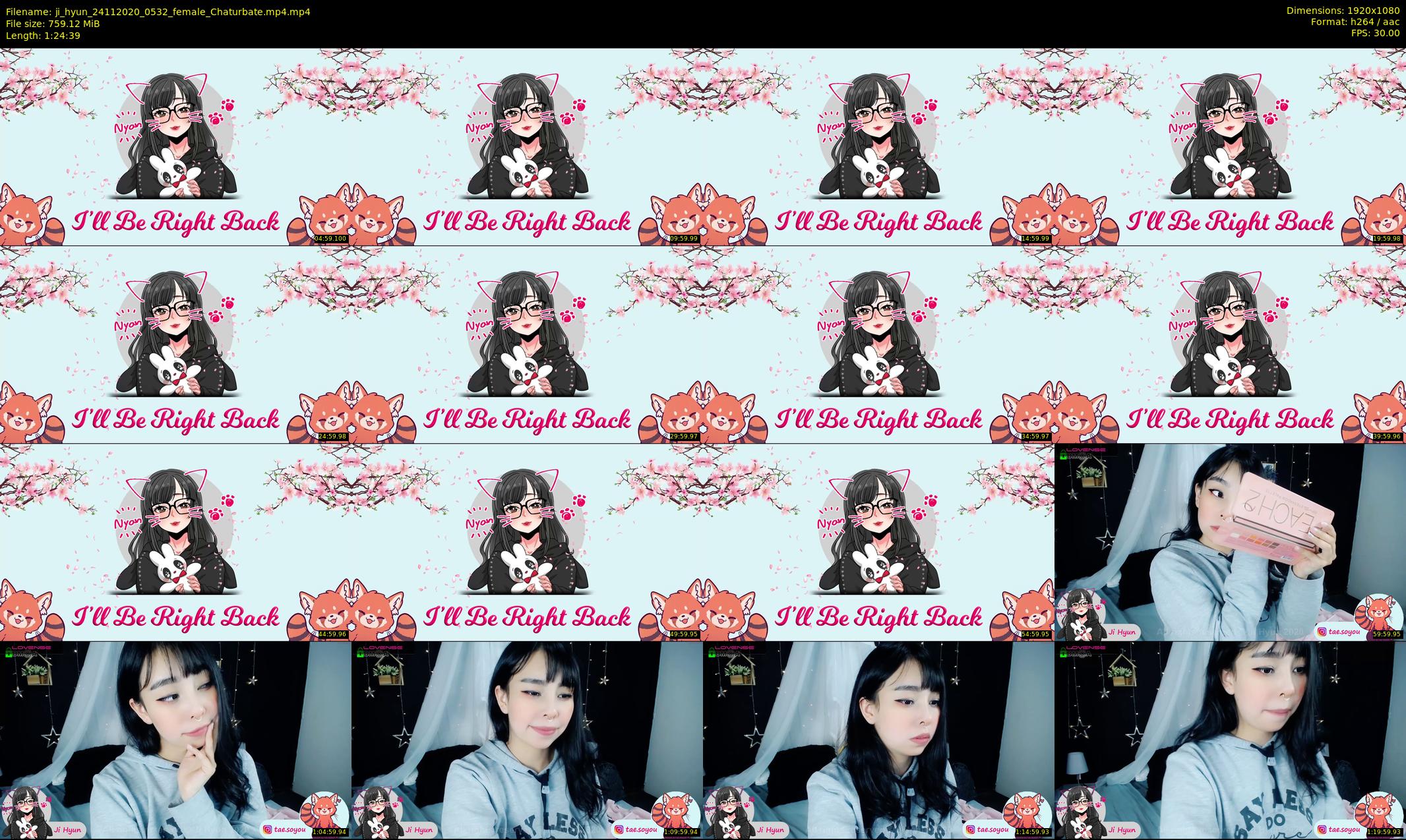 ji_hyun — 85 minute Chaturbate female cam show recording, 1080p, Nov 24, 2020