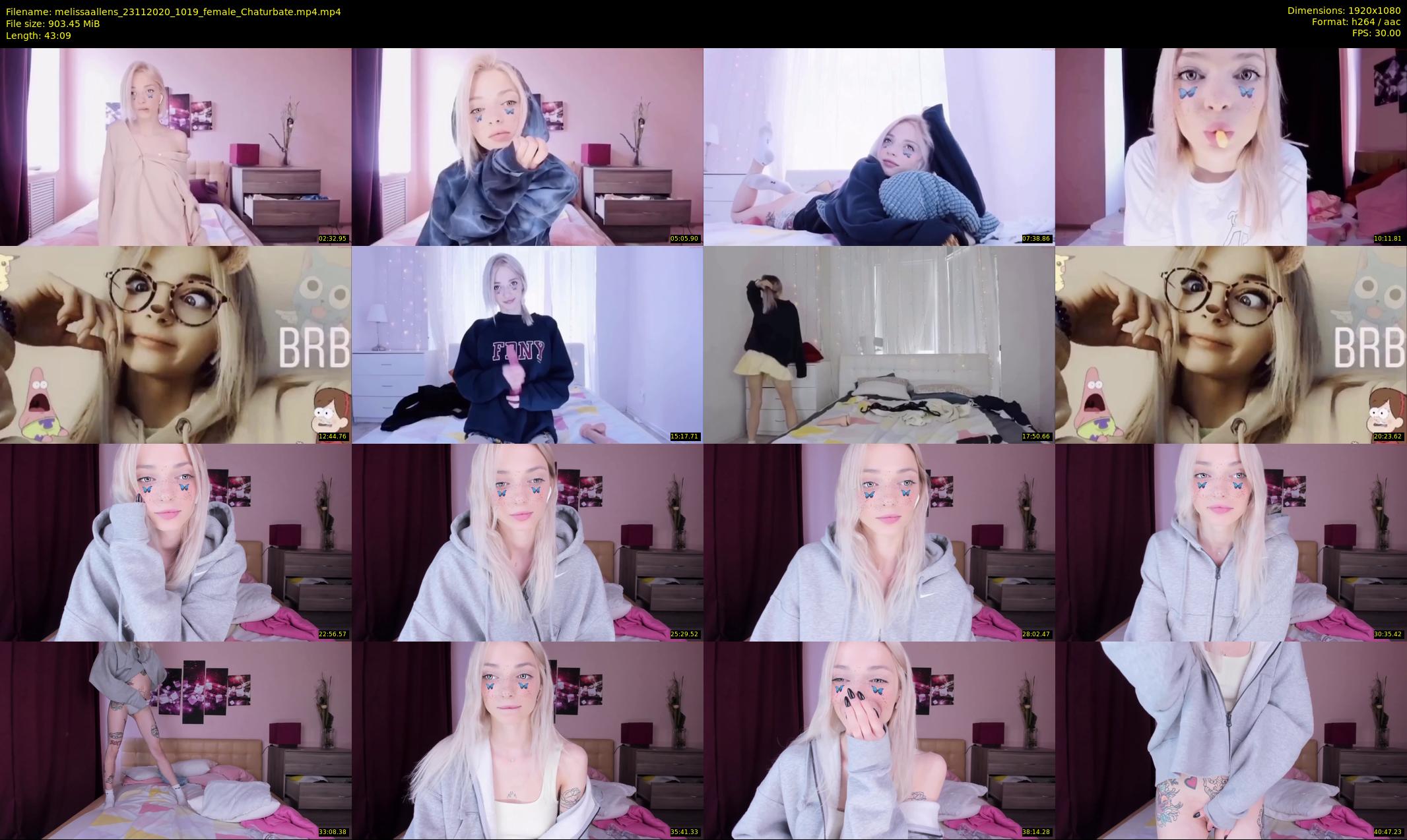 melissaallens — 44 minute Chaturbate female cam show recording, 1080p, Nov 23, 2020