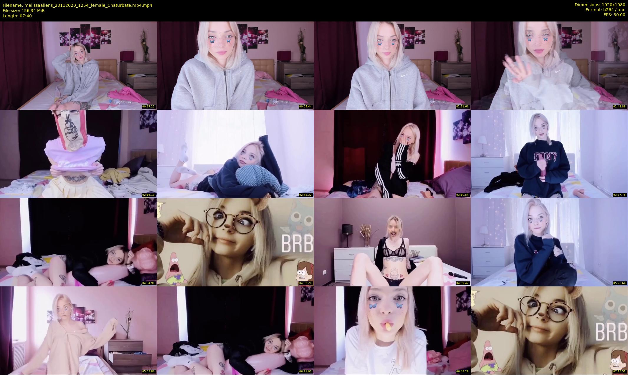 melissaallens — 8 minute Chaturbate female cam show recording, 1080p, Nov 23, 2020