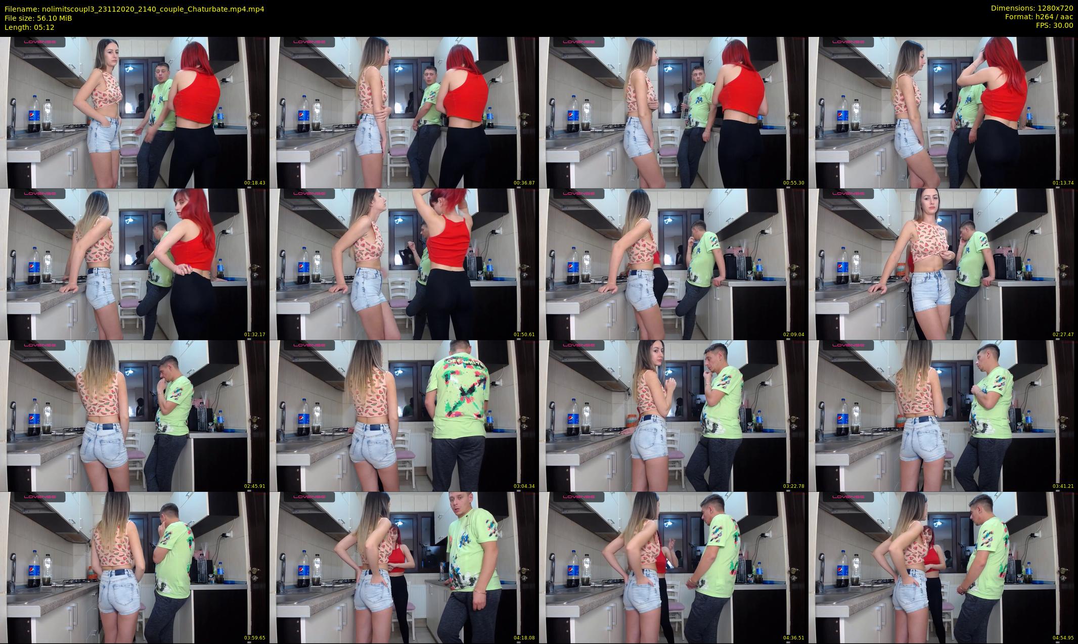 nolimitscoupl3 — 6 minute Chaturbate couple cam show recording, 720p, Nov 23, 2020