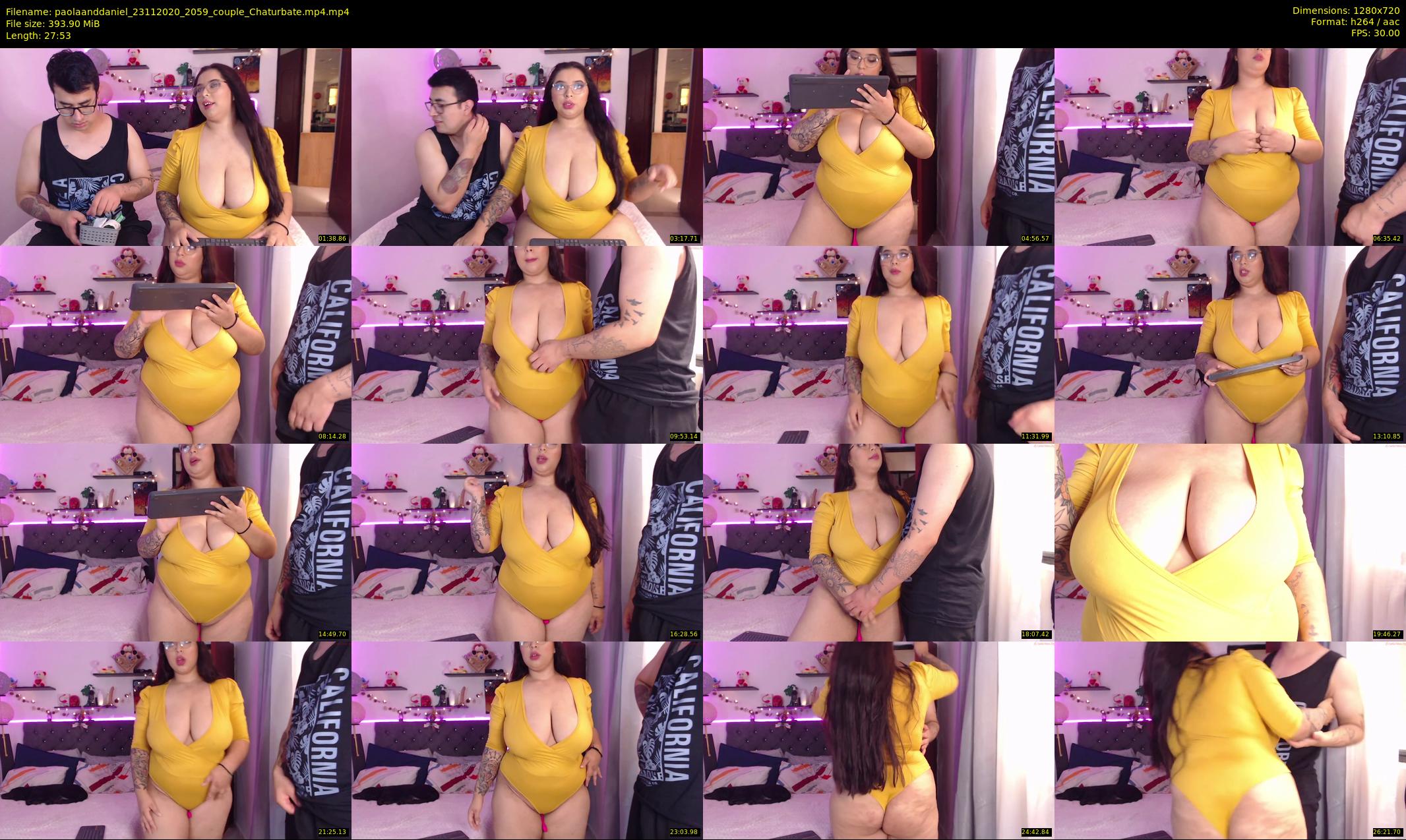 paolaanddaniel — 28 minute Chaturbate couple cam show recording, 720p, Nov 23, 2020