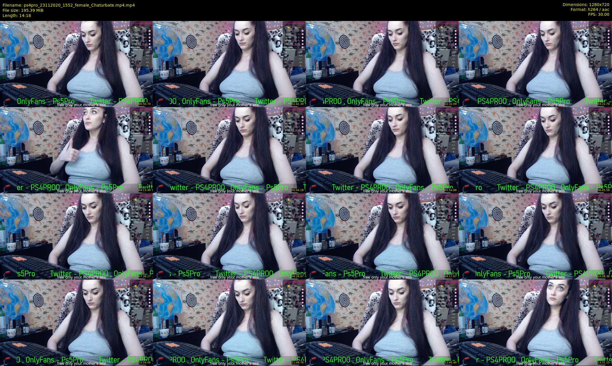 ps4pro — 15 minute Chaturbate female cam show recording, 720p, Nov 23, 2020