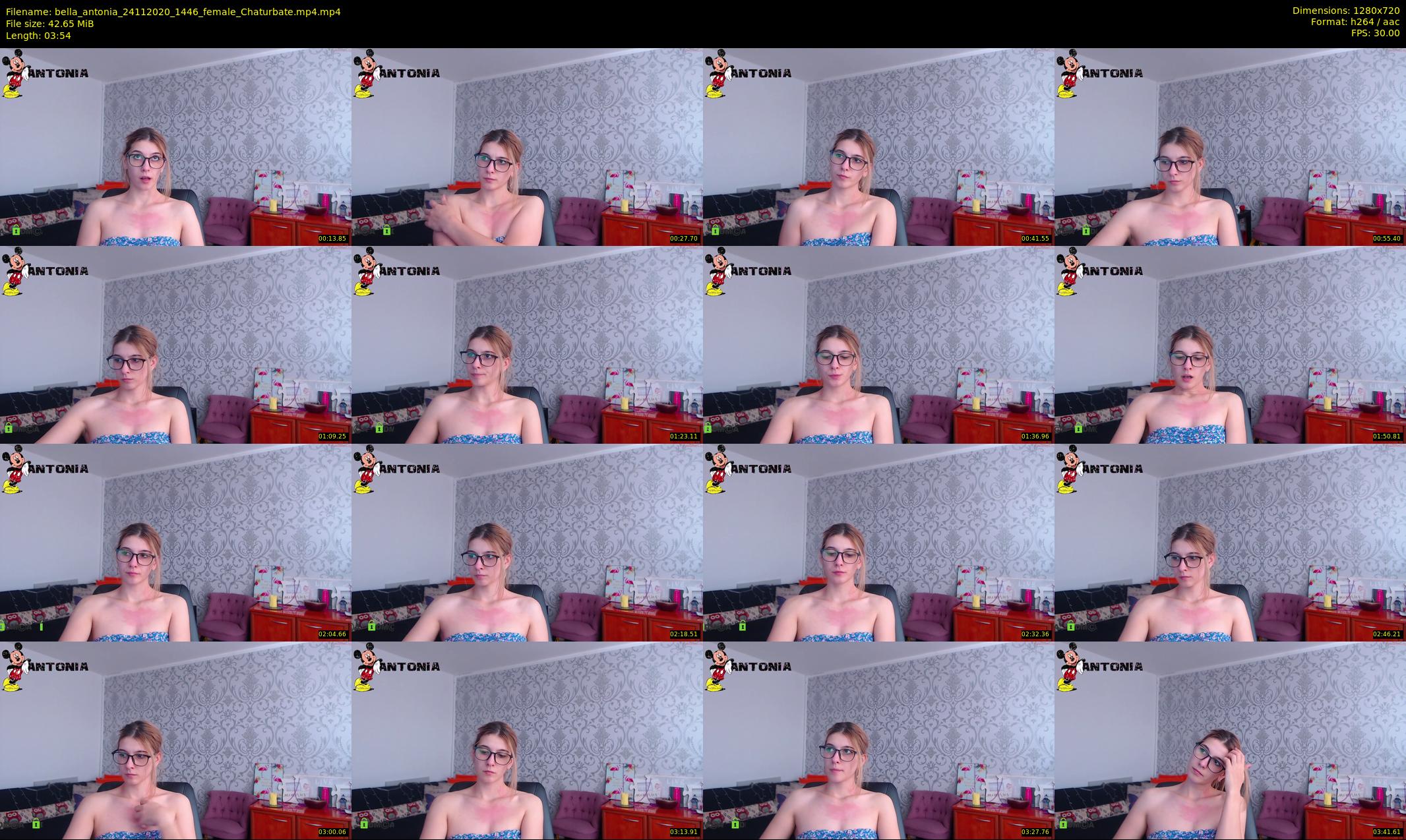 bella_antonia — 4 minute Chaturbate female cam show recording, 720p, Nov 24, 2020