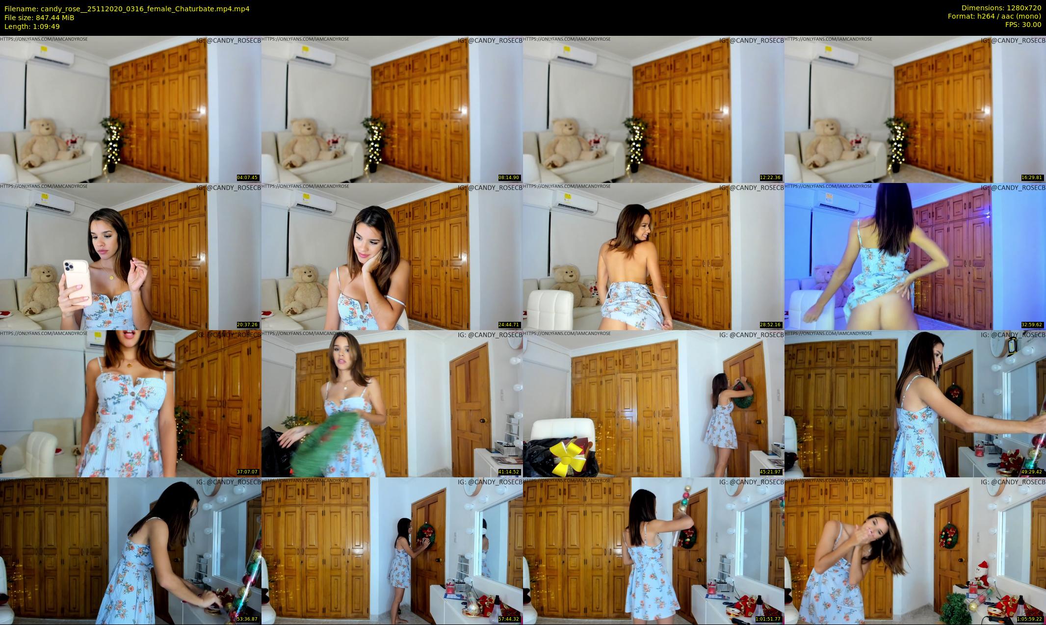 candy_rose_ — 70 minute Chaturbate female cam show recording, 720p, Nov 25, 2020