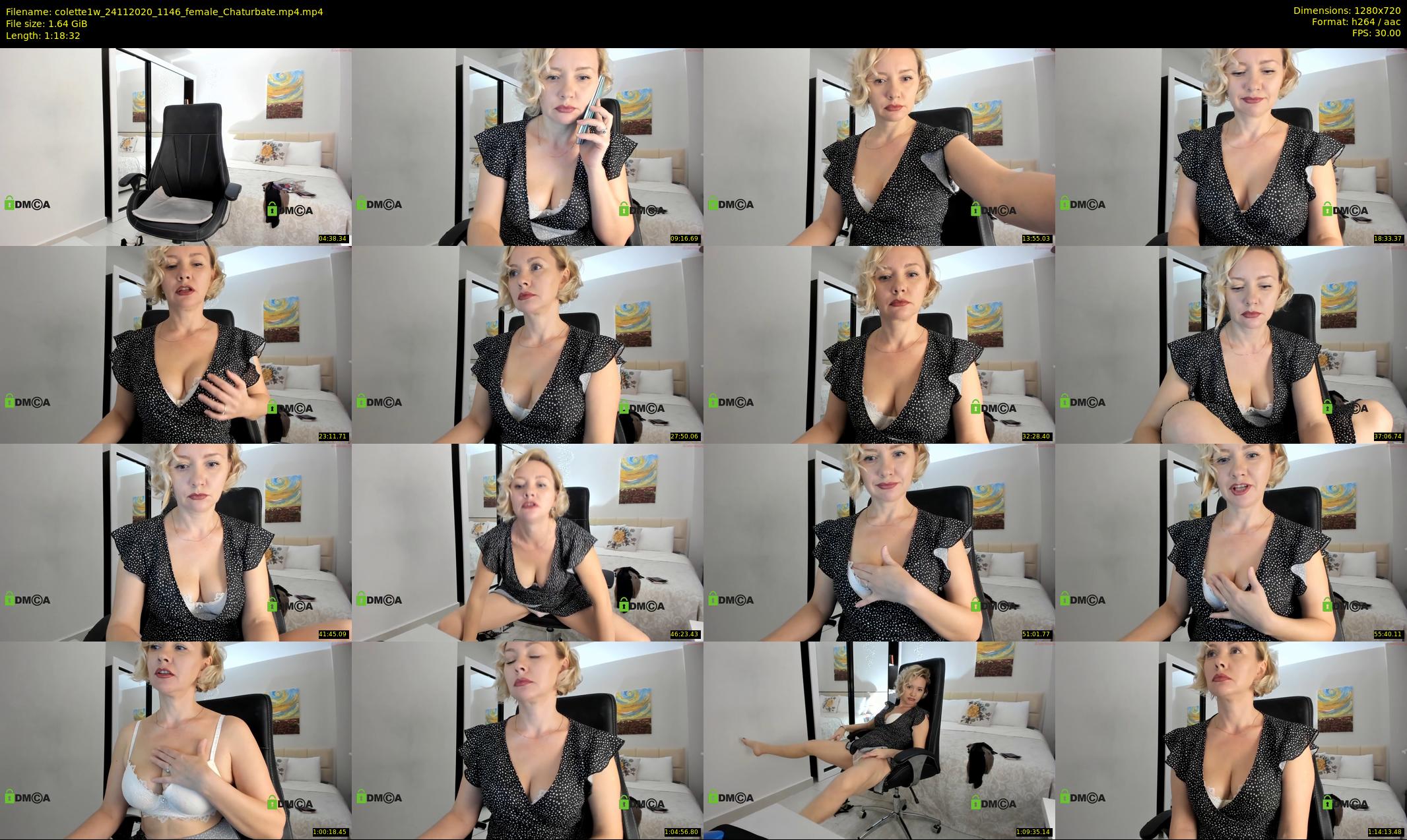 colette1w — 79 minute Chaturbate female cam show recording, 720p, Nov 24, 2020