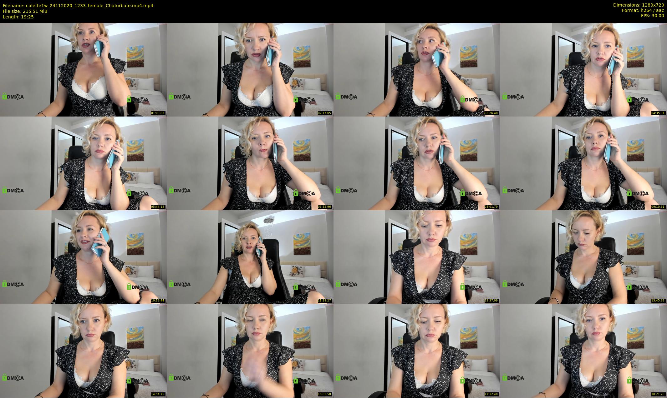 colette1w — 20 minute Chaturbate female cam show recording, 720p, Nov 24, 2020