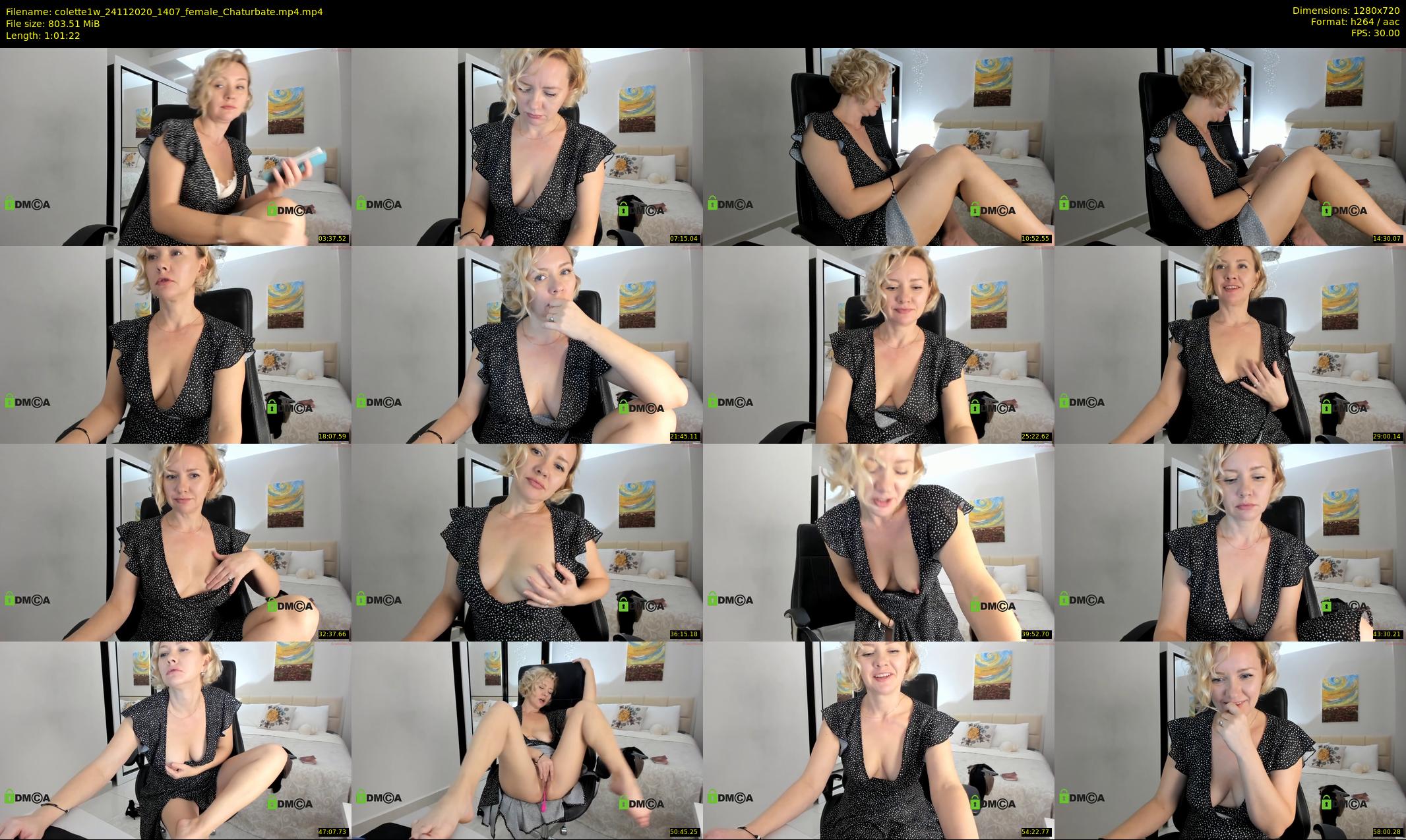 colette1w — 62 minute Chaturbate female cam show recording, 720p, Nov 24, 2020