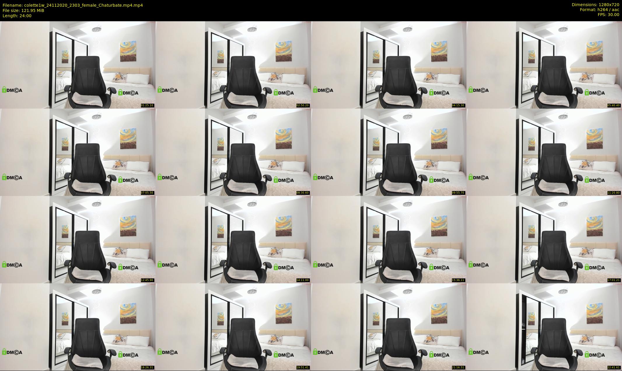 colette1w — 24 minute Chaturbate female cam show recording, 720p, Nov 24, 2020
