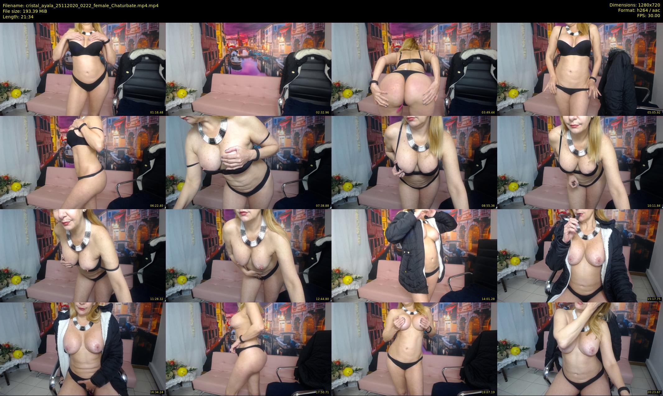 cristal_ayala — 22 minute Chaturbate female cam show recording, 720p, Nov 25, 2020