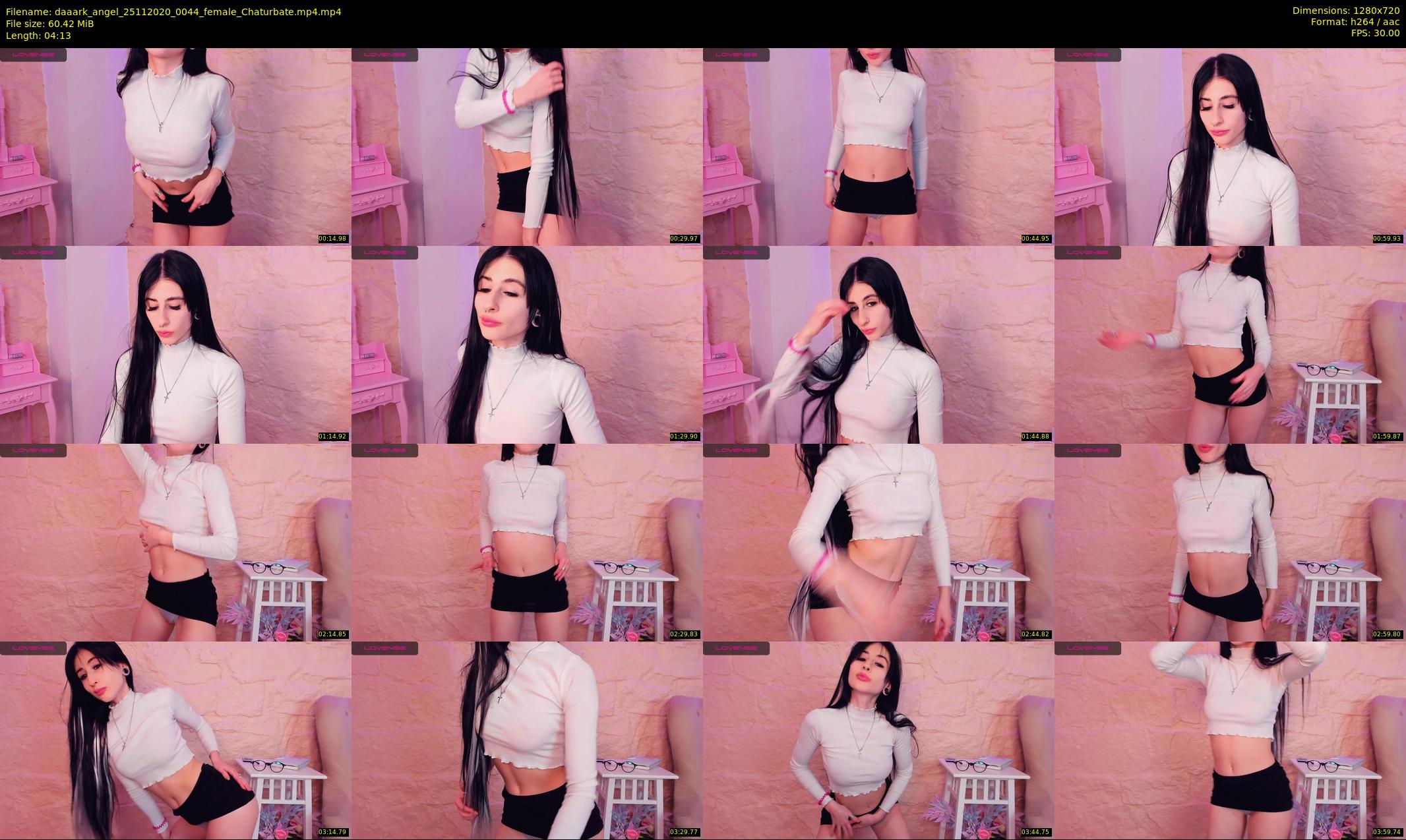 daaark_angel — 5 minute Chaturbate female cam show recording, 720p, Nov 25, 2020
