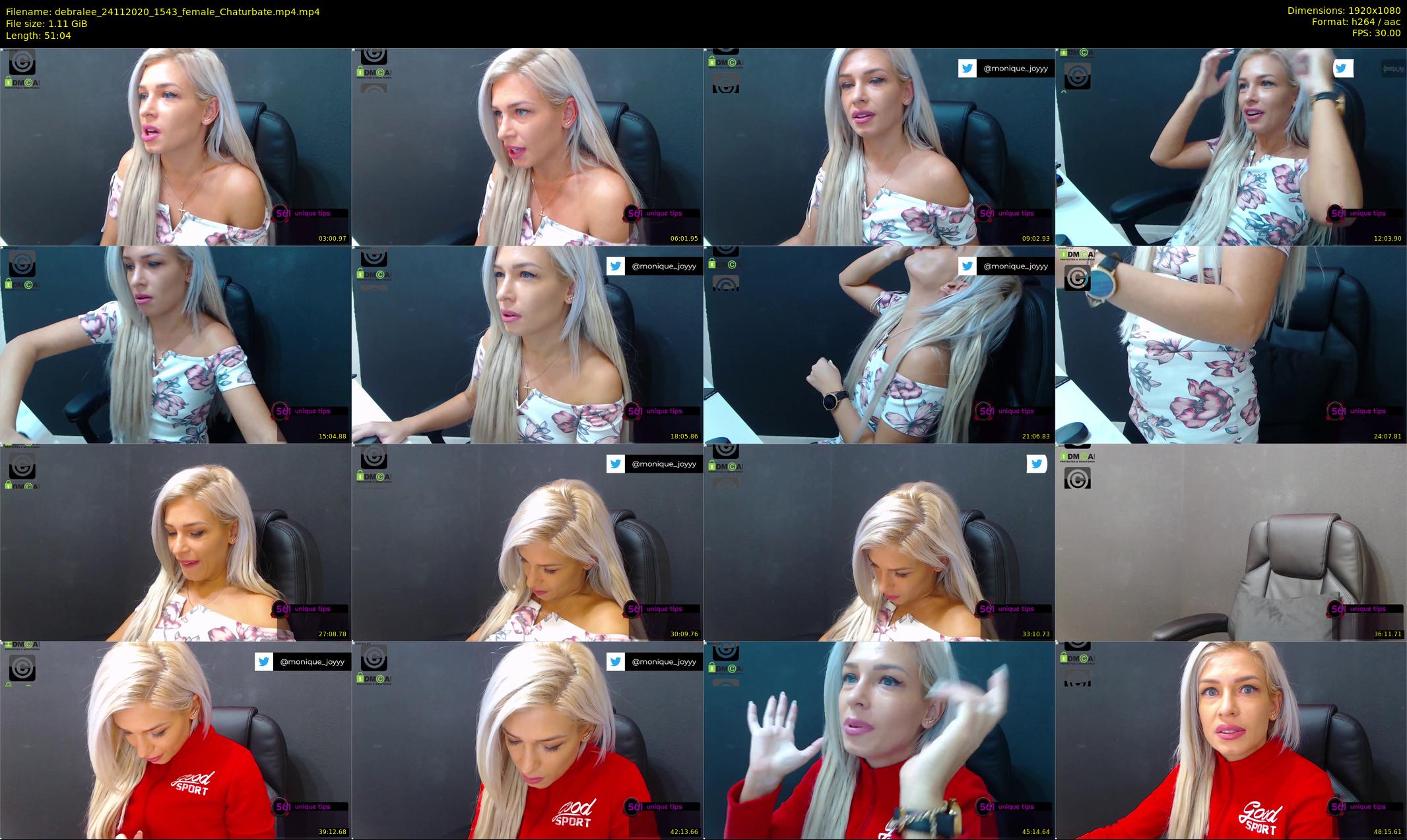 debralee — 52 minute Chaturbate female cam show recording, 1080p, Nov 24, 2020