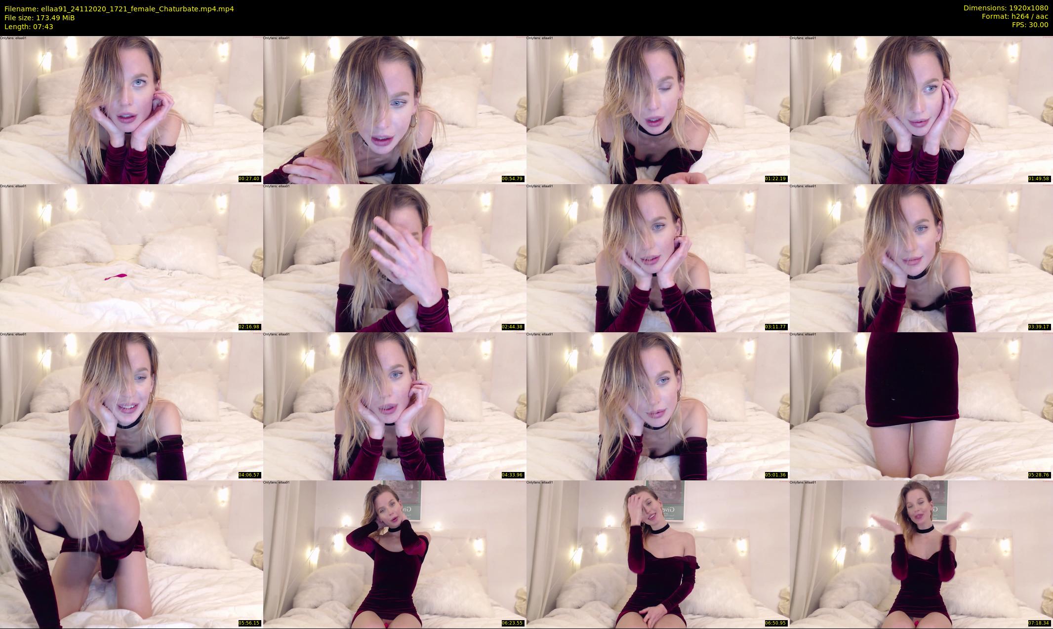 ellaa91 — 8 minute Chaturbate female cam show recording, 1080p, Nov 24, 2020