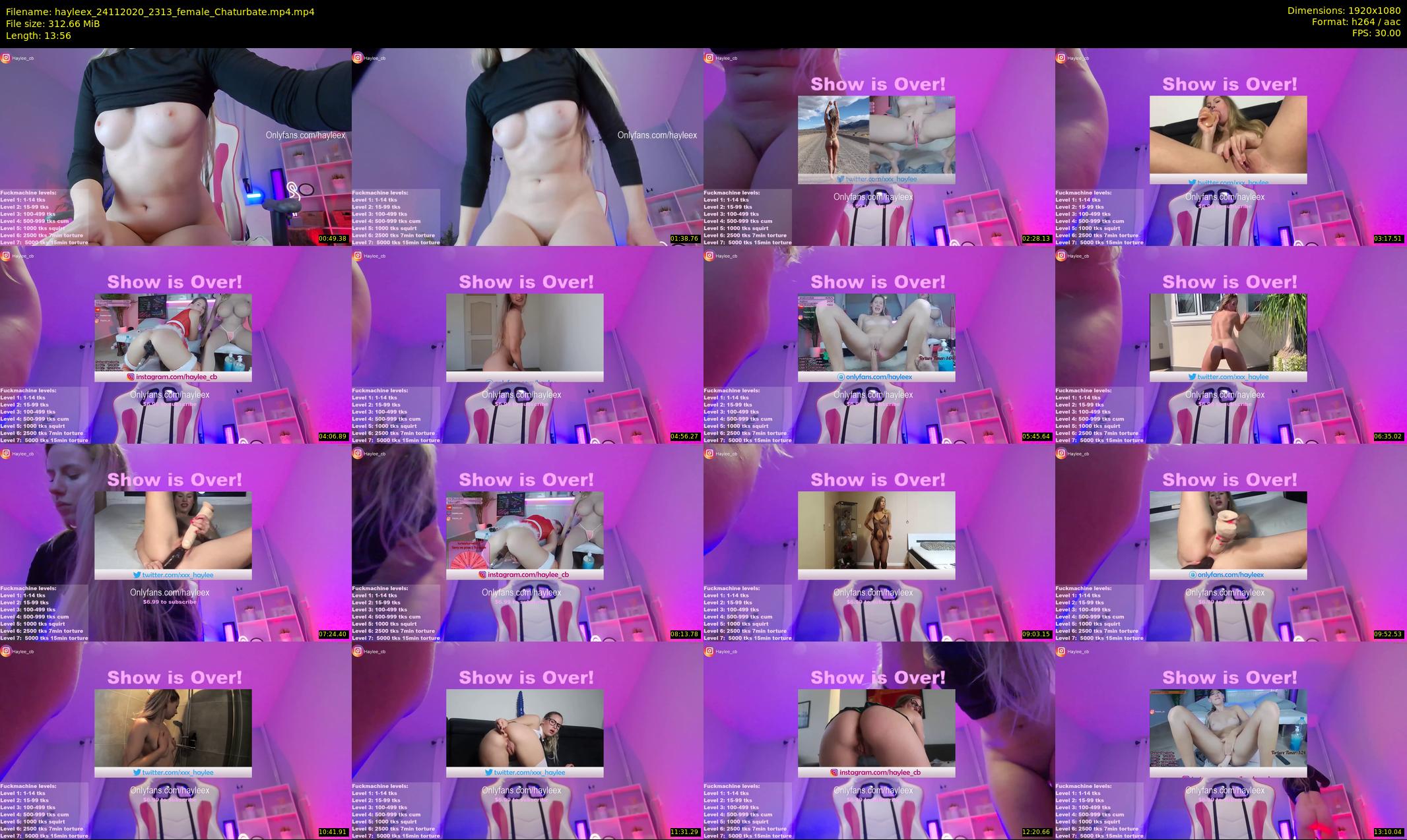 hayleex — 14 minute Chaturbate female cam show recording, 1080p, Nov 24, 2020