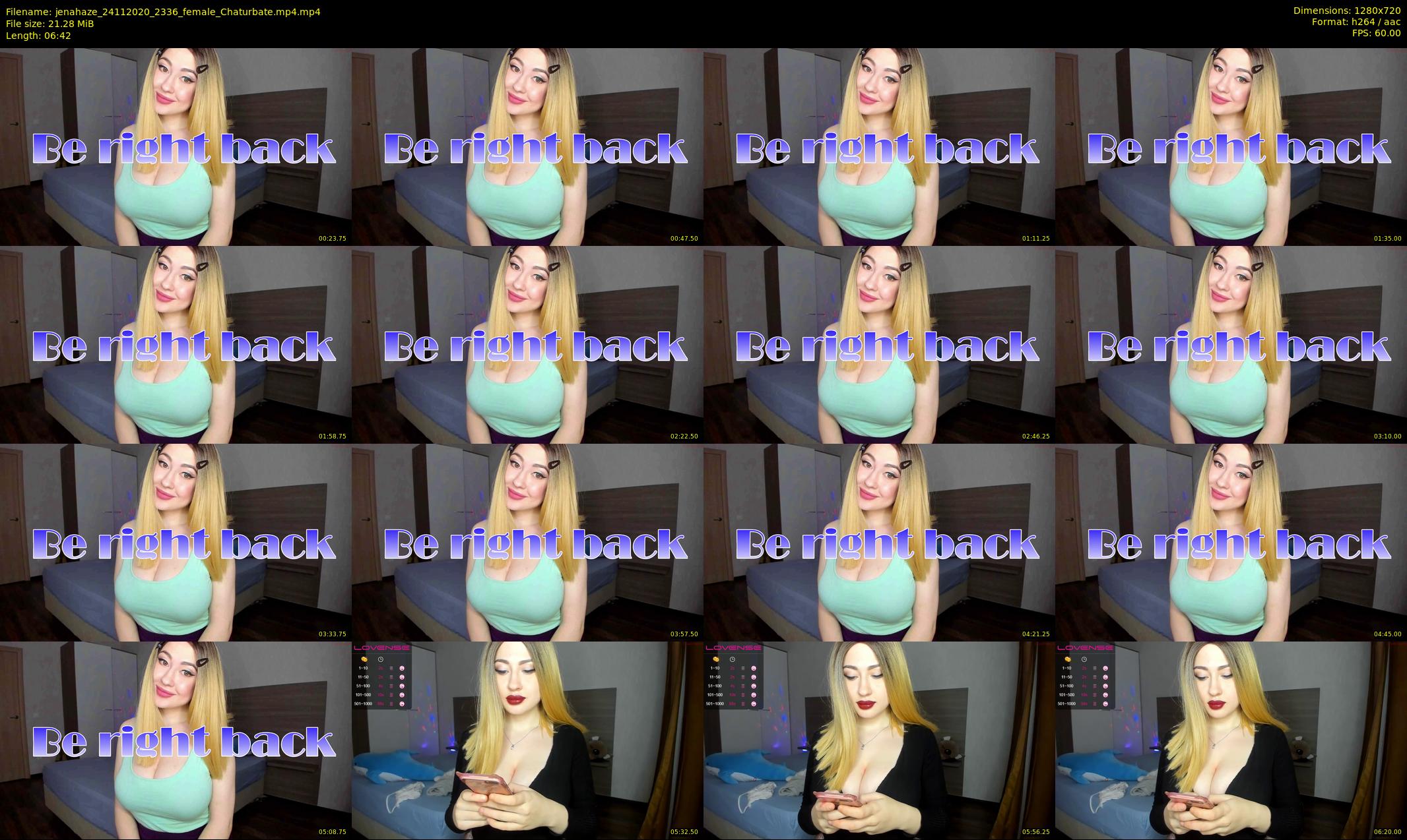 jenahaze — 7 minute Chaturbate female cam show recording, 720p, Nov 24, 2020