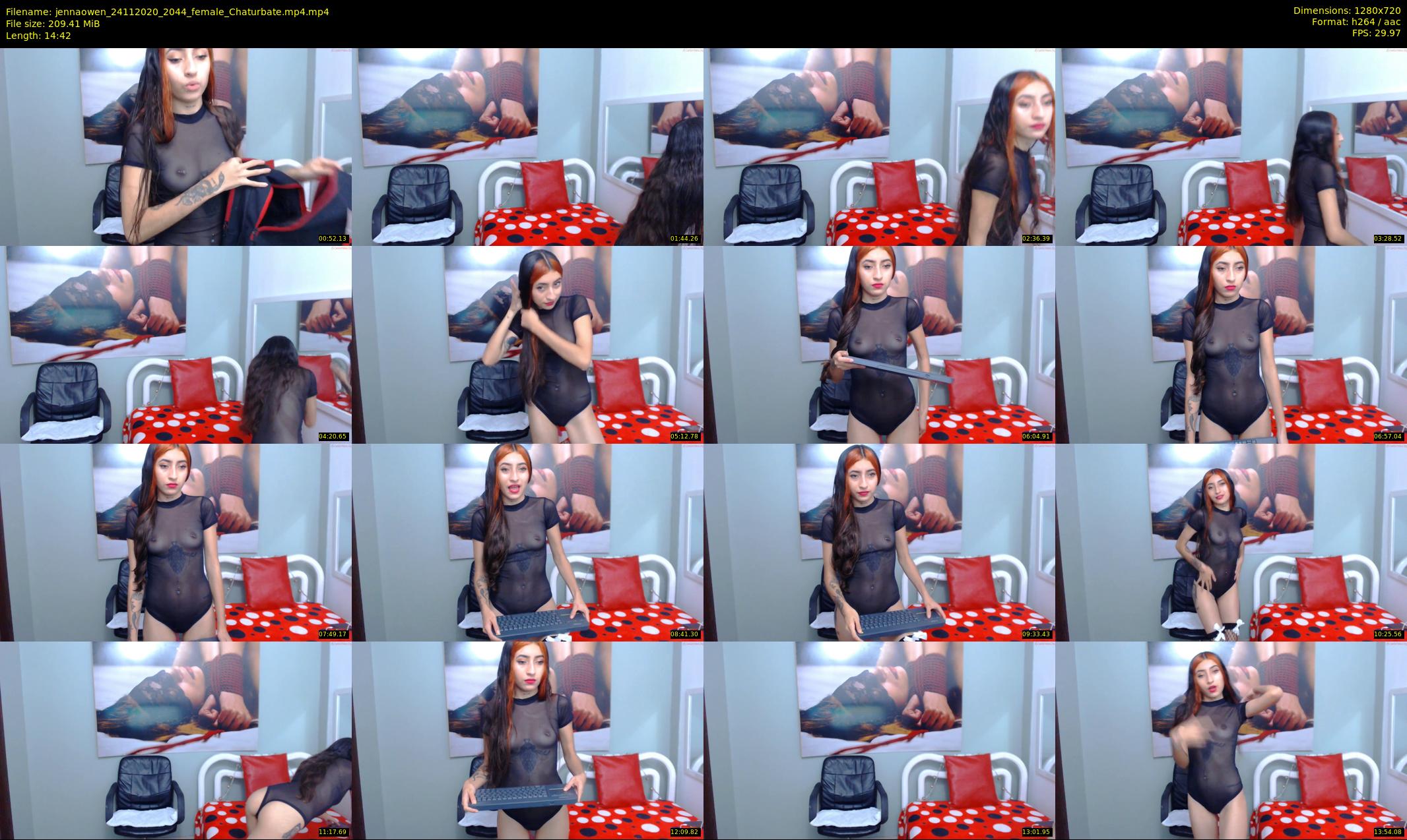 jennaowen — 15 minute Chaturbate female cam show recording, 720p, Nov 24, 2020