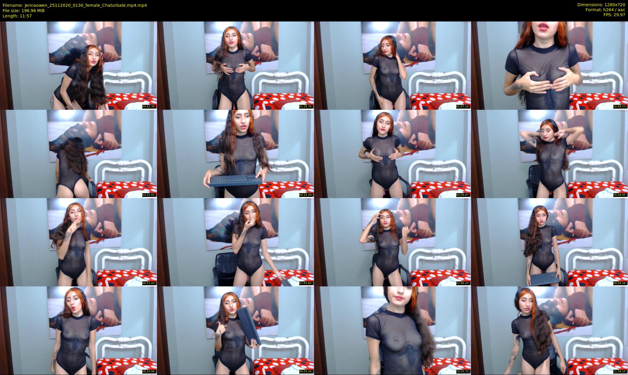 jennaowen — 12 minute Chaturbate female cam show recording, 720p, Nov 25, 2020