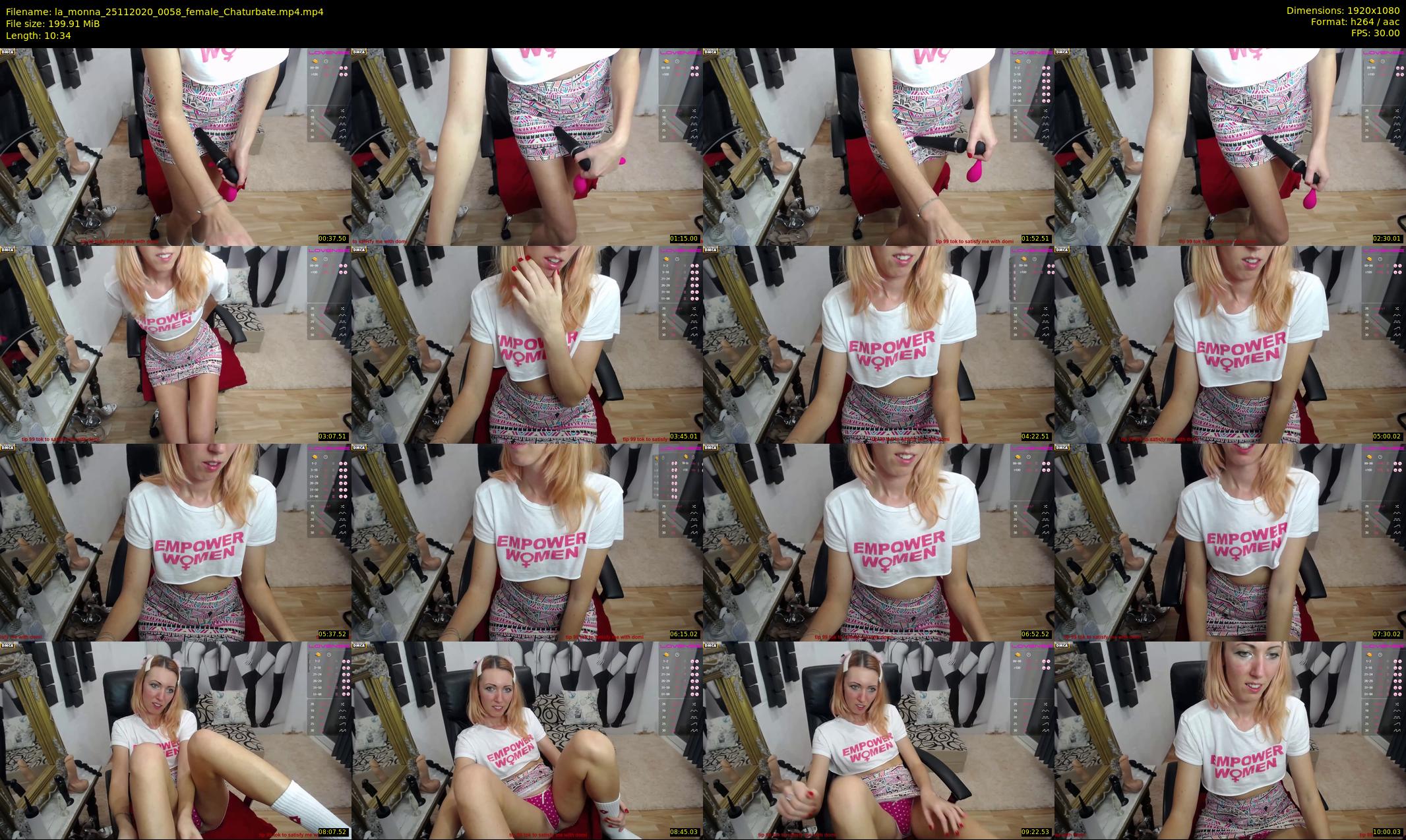 la_monna — 11 minute Chaturbate female cam show recording, 1080p, Nov 25, 2020