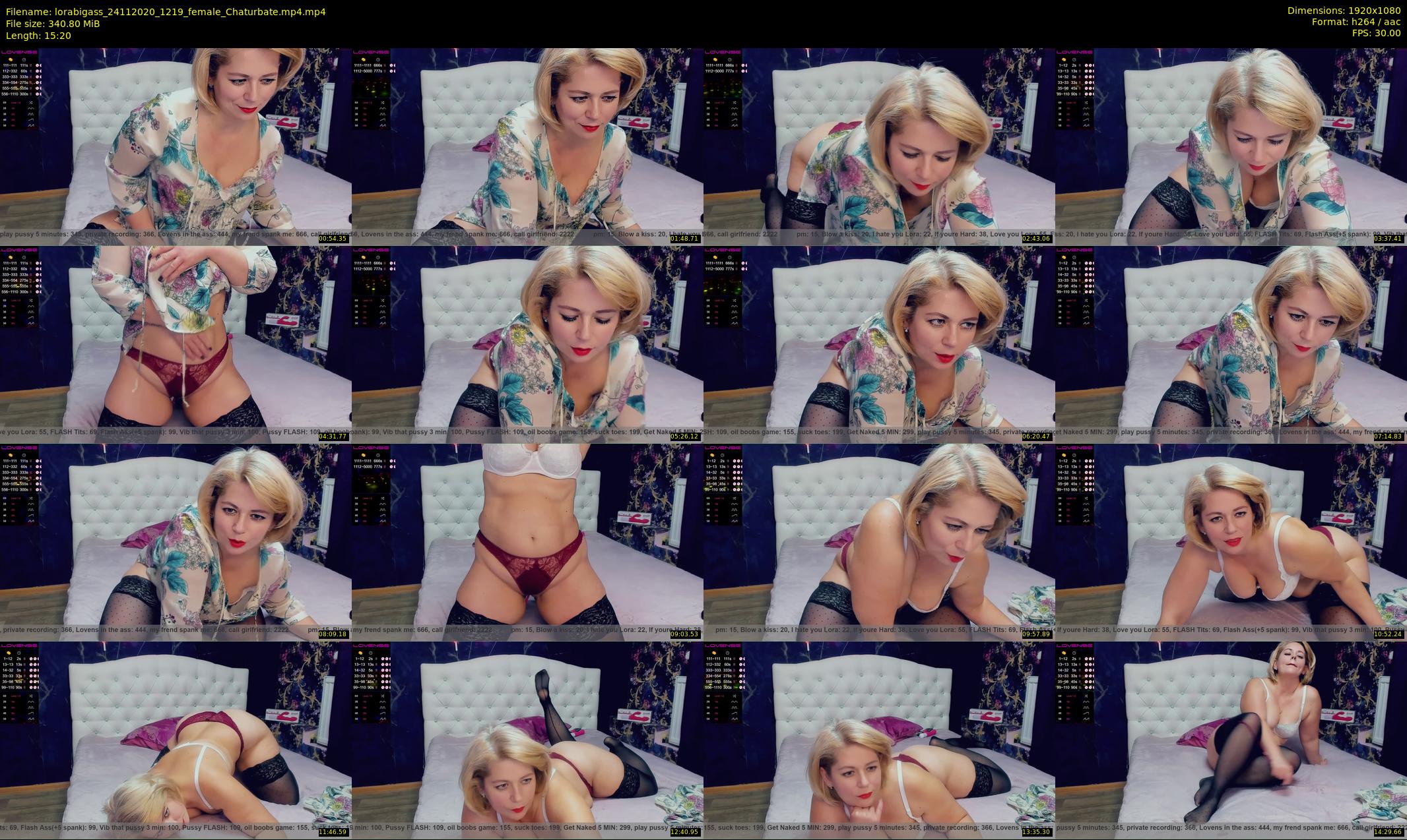 lorabigass — 16 minute Chaturbate female cam show recording, 1080p, Nov 24, 2020