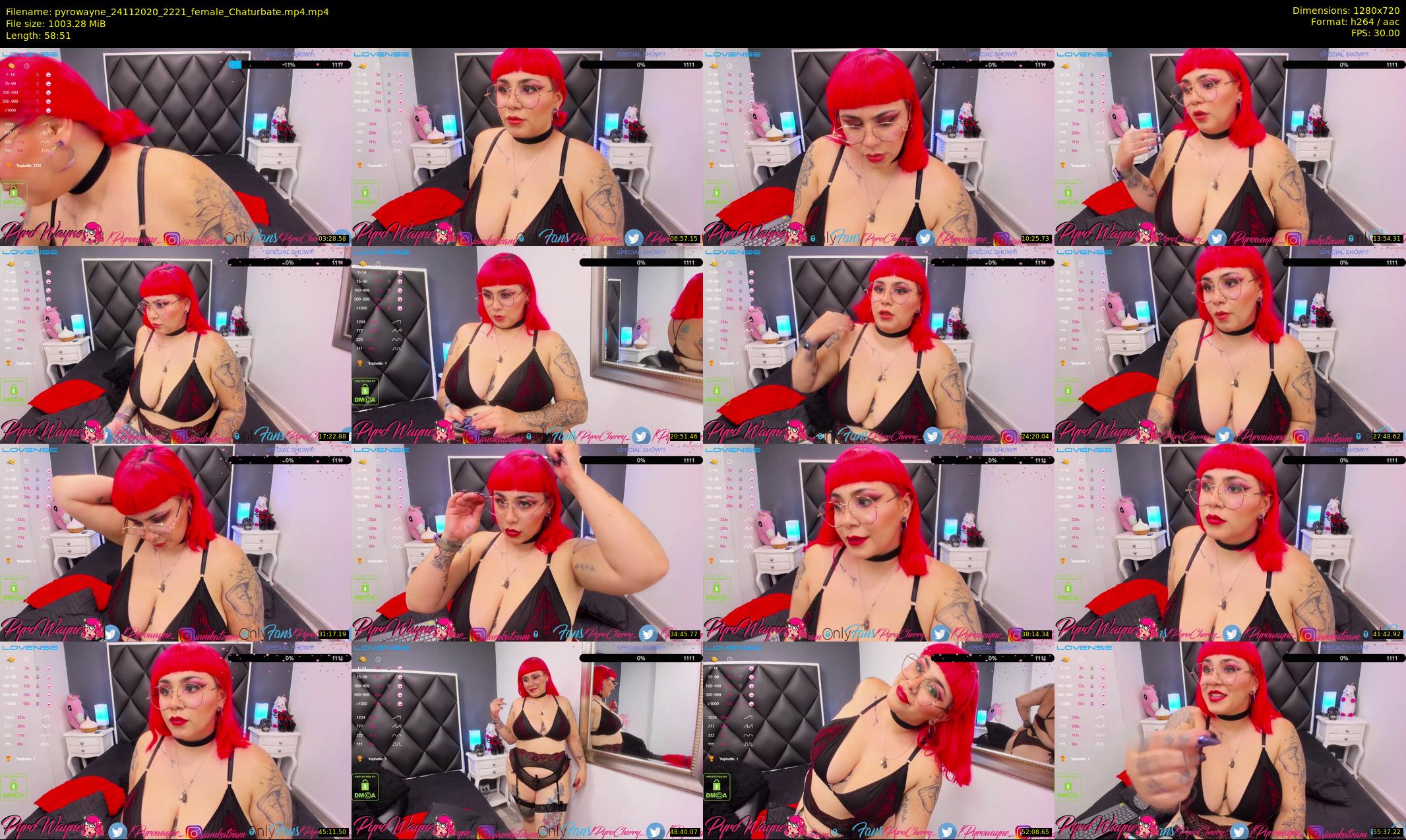pyrowayne — 59 minute Chaturbate female cam show recording, 720p, Nov 24, 2020