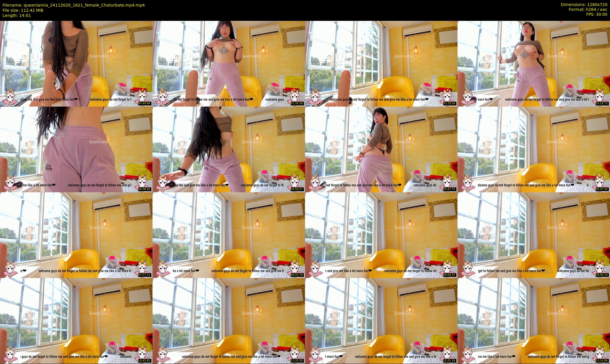 queenlamia — 15 minute Chaturbate female cam show recording, 720p, Nov 24, 2020