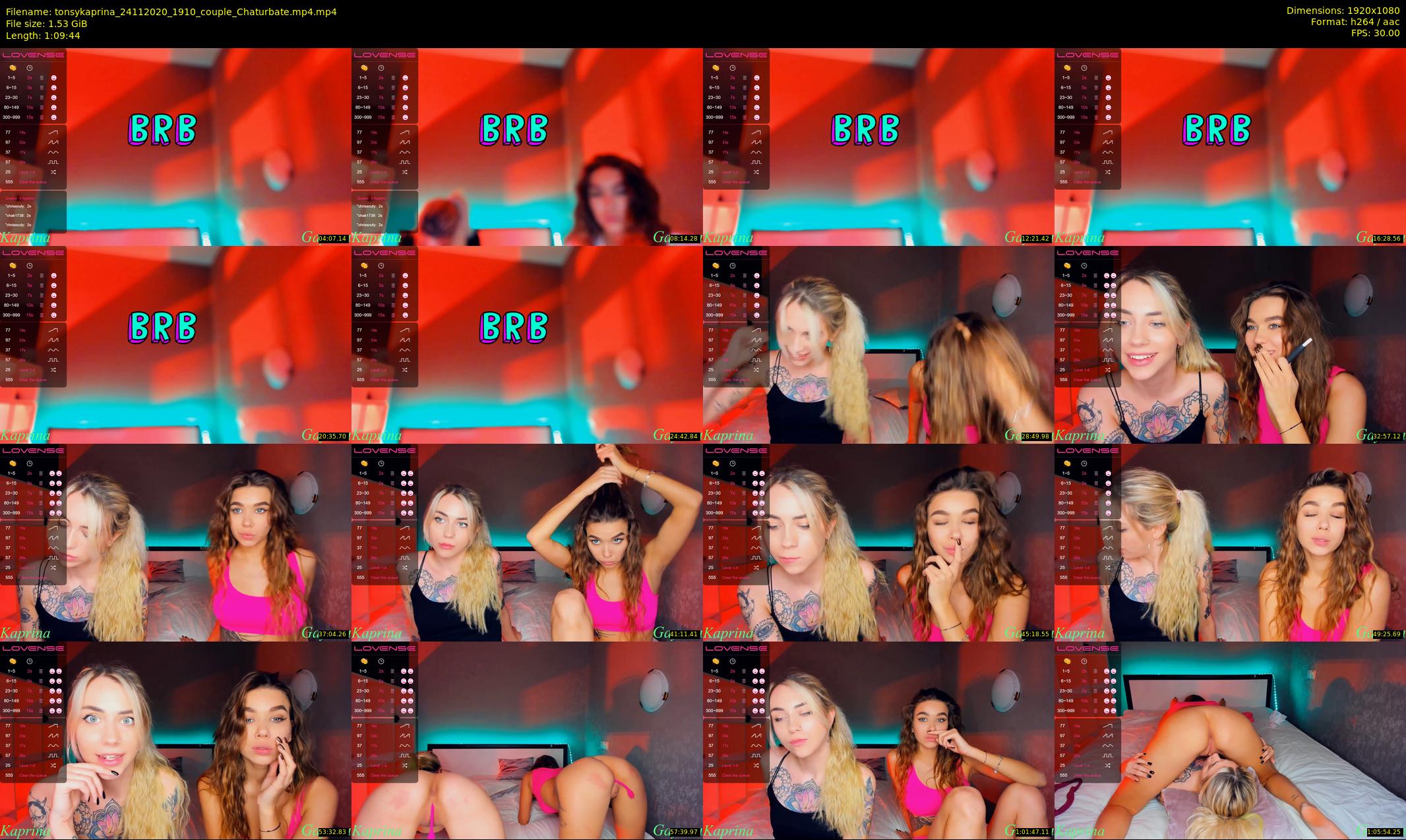 tonsykaprina — 70 minute Chaturbate couple cam show recording, 1080p, Nov 24, 2020
