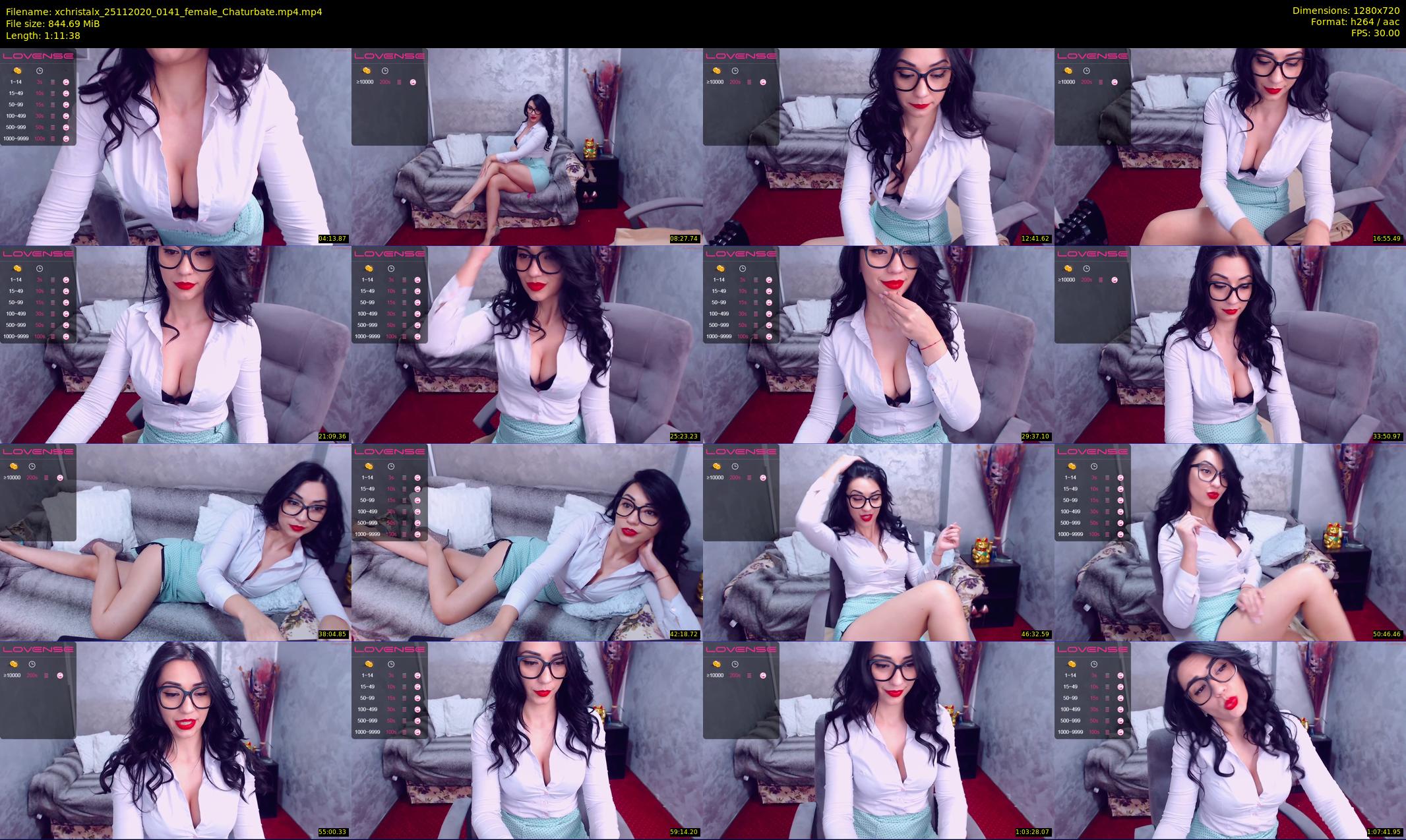 xchristalx — 72 minute Chaturbate female cam show recording, 720p, Nov 25, 2020