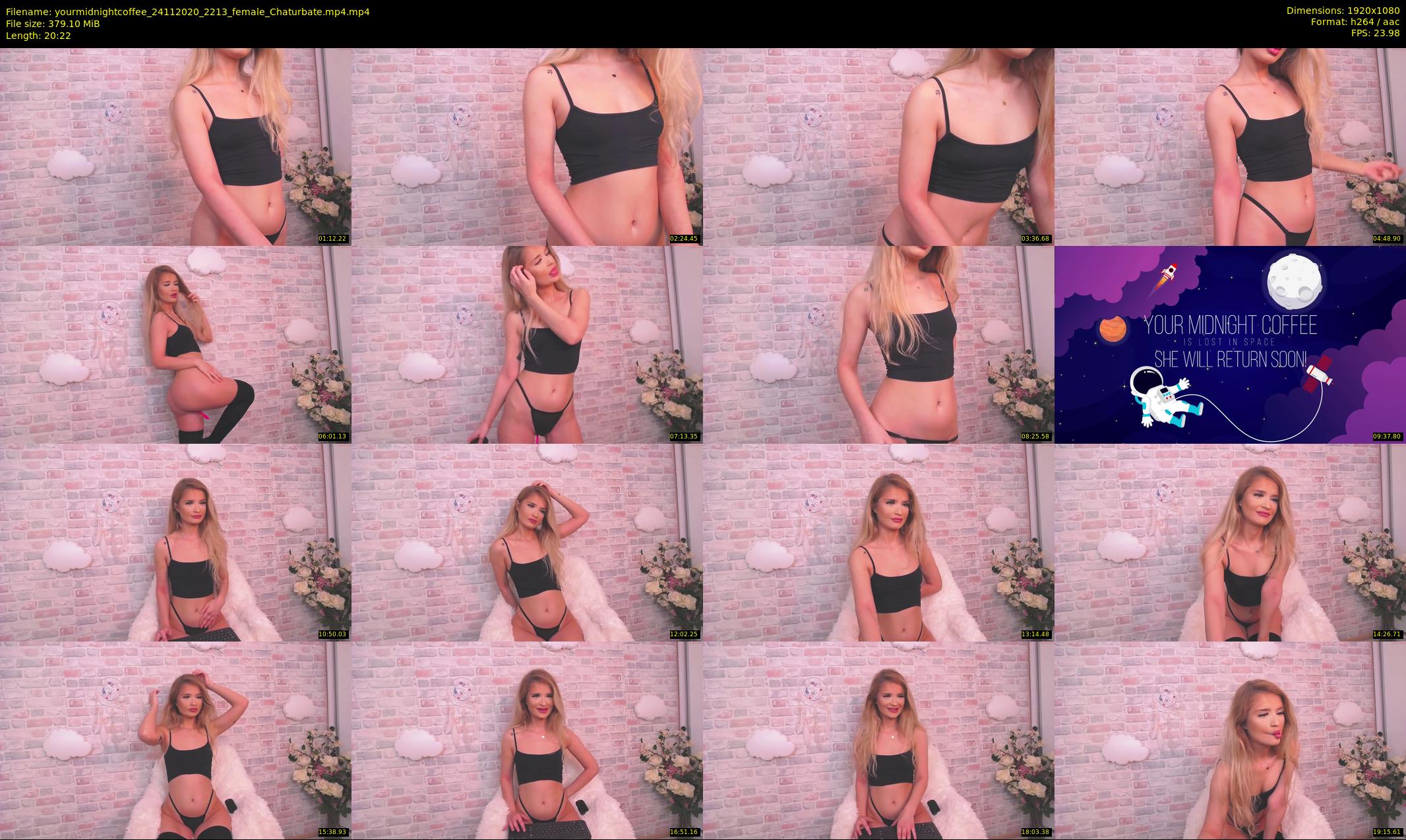 yourmidnightcoffee — 21 minute Chaturbate female cam show recording, 1080p, Nov 24, 2020