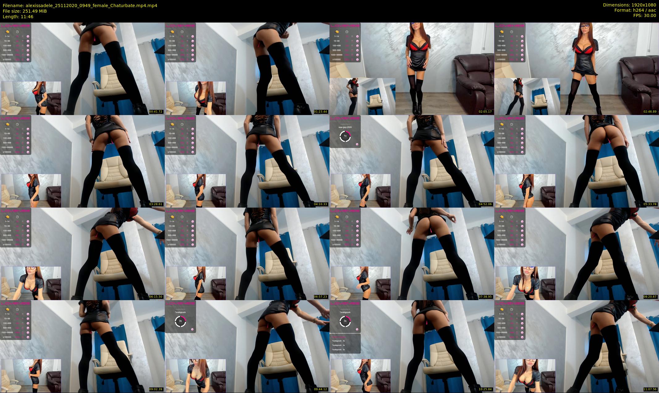 alexissadele — 12 minute Chaturbate female cam show recording, 1080p, Nov 25, 2020