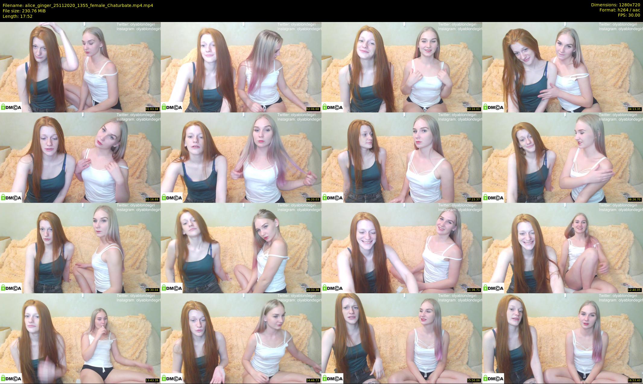alice_ginger — 18 minute Chaturbate female cam show recording, 720p, Nov 25, 2020