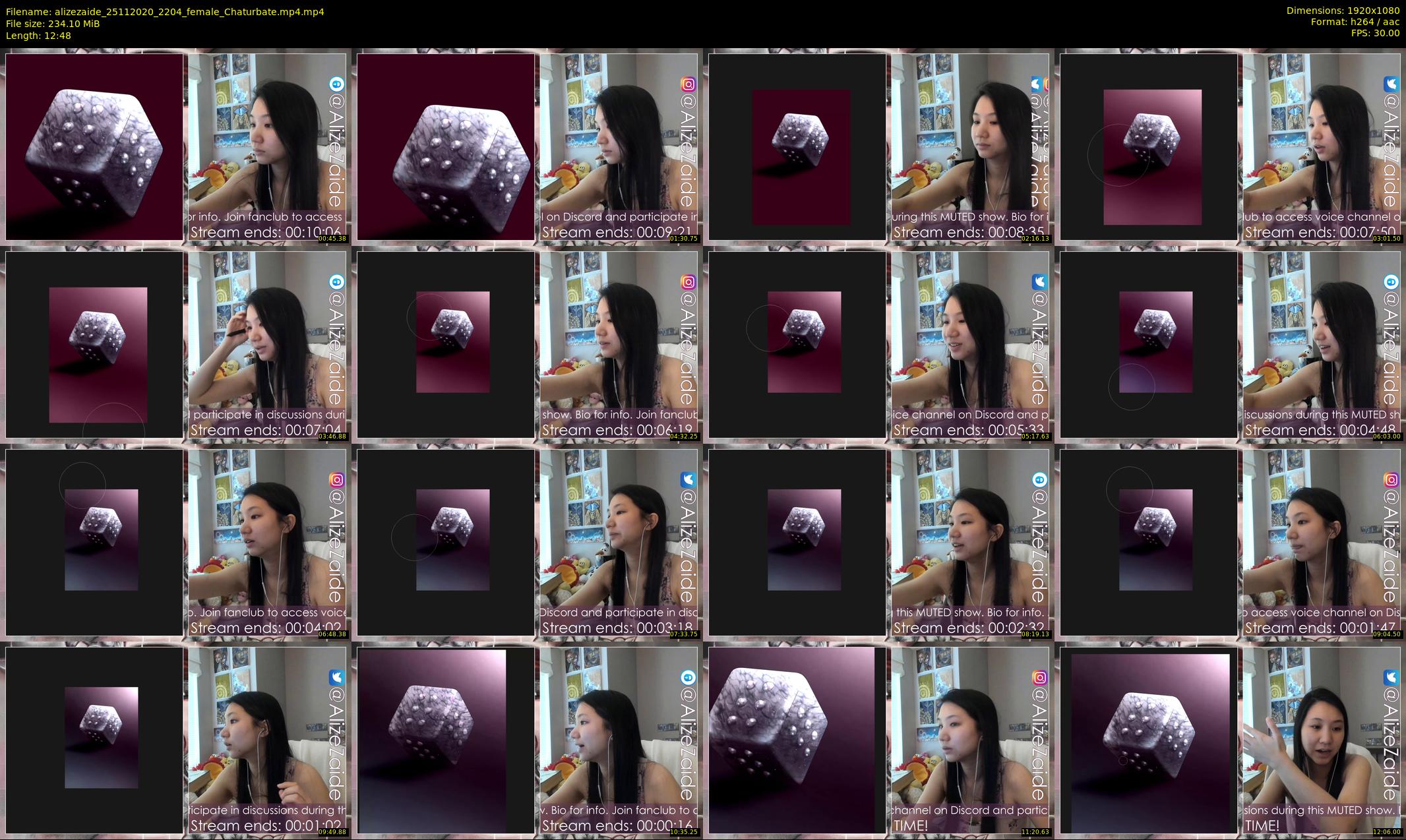 alizezaide — 13 minute Chaturbate female cam show recording, 1080p, Nov 25, 2020