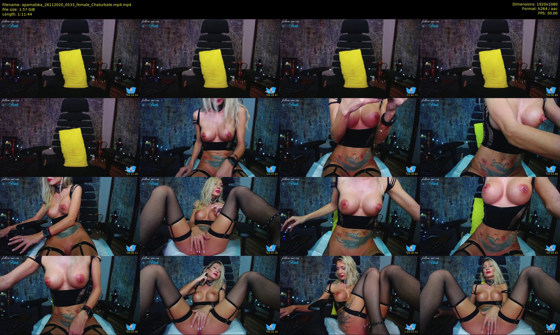 apamatska — 72 minute Chaturbate female cam show recording, 1080p, Nov 26, 2020