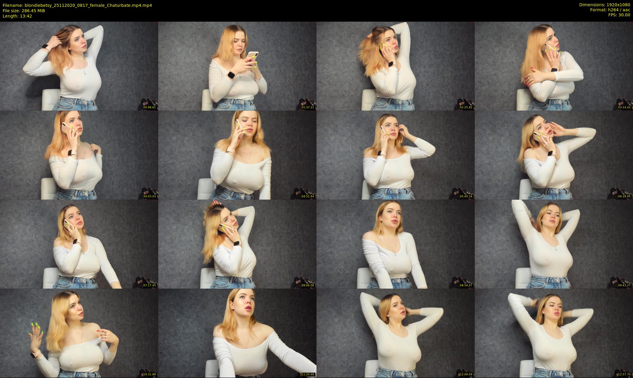 blondiebetsy — 14 minute Chaturbate female cam show recording, 1080p, Nov 25, 2020