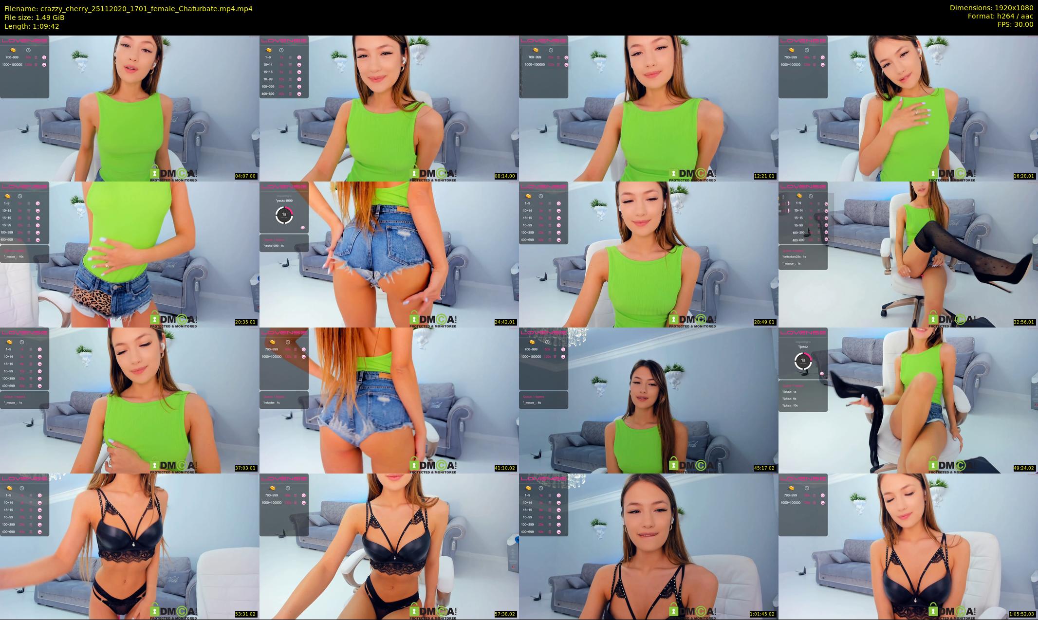 crazzy_cherry — 70 minute Chaturbate female cam show recording, 1080p, Nov 25, 2020