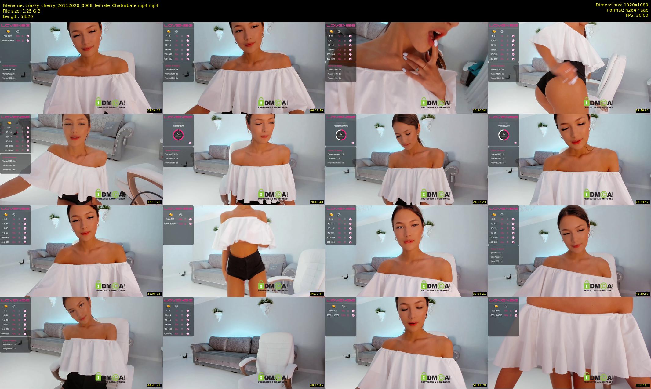 crazzy_cherry — 59 minute Chaturbate female cam show recording, 1080p, Nov 26, 2020