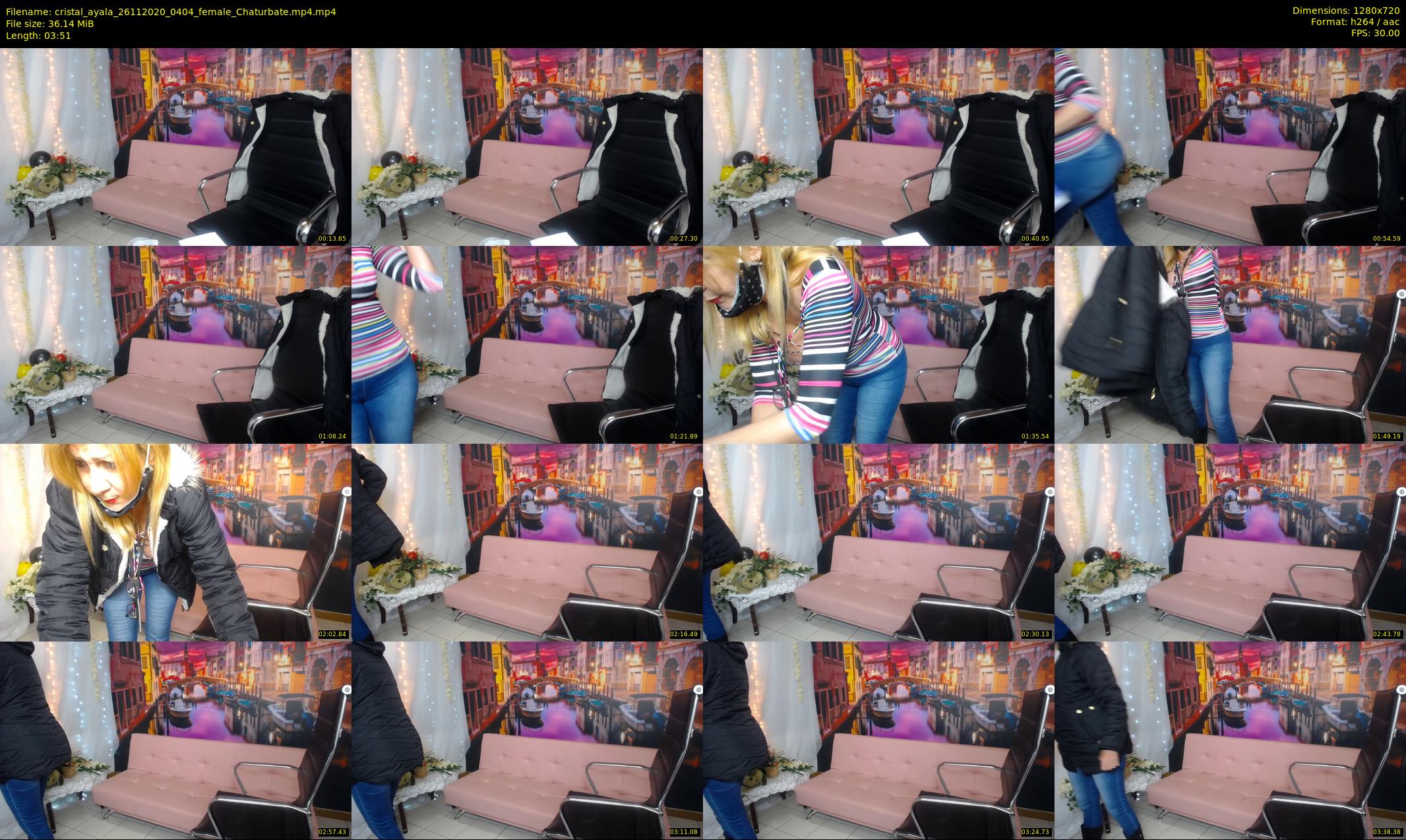 cristal_ayala — 4 minute Chaturbate female cam show recording, 720p, Nov 26, 2020