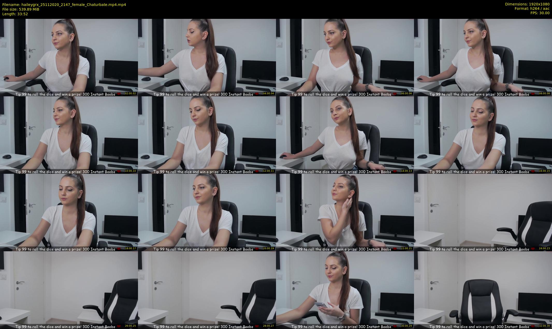 haileygrx — 34 minute Chaturbate female cam show recording, 1080p, Nov 25, 2020