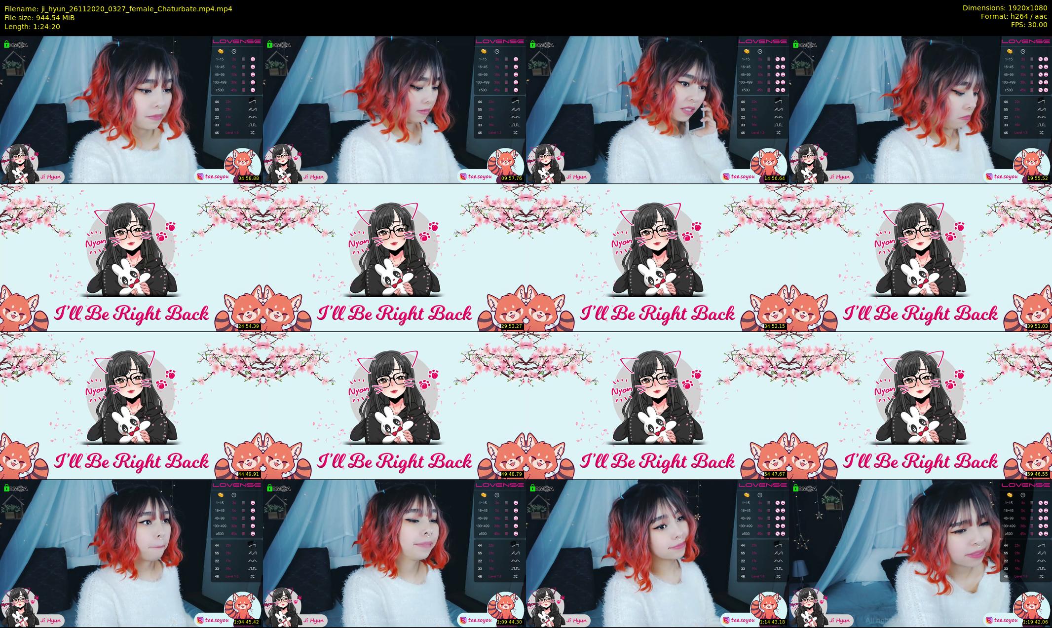 ji_hyun — 85 minute Chaturbate female cam show recording, 1080p, Nov 26, 2020