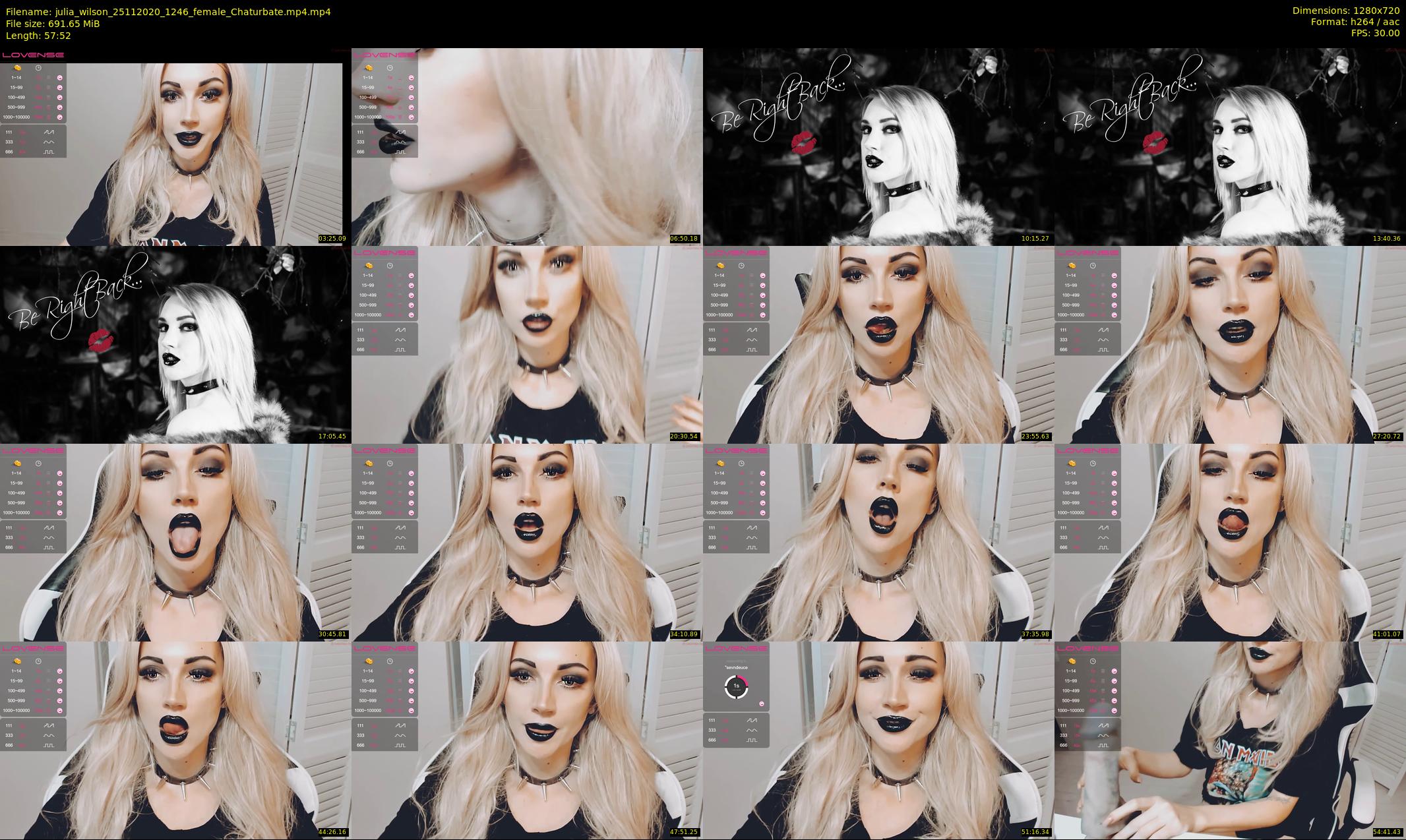 julia_wilson — 58 minute Chaturbate female cam show recording, 720p, Nov 25, 2020