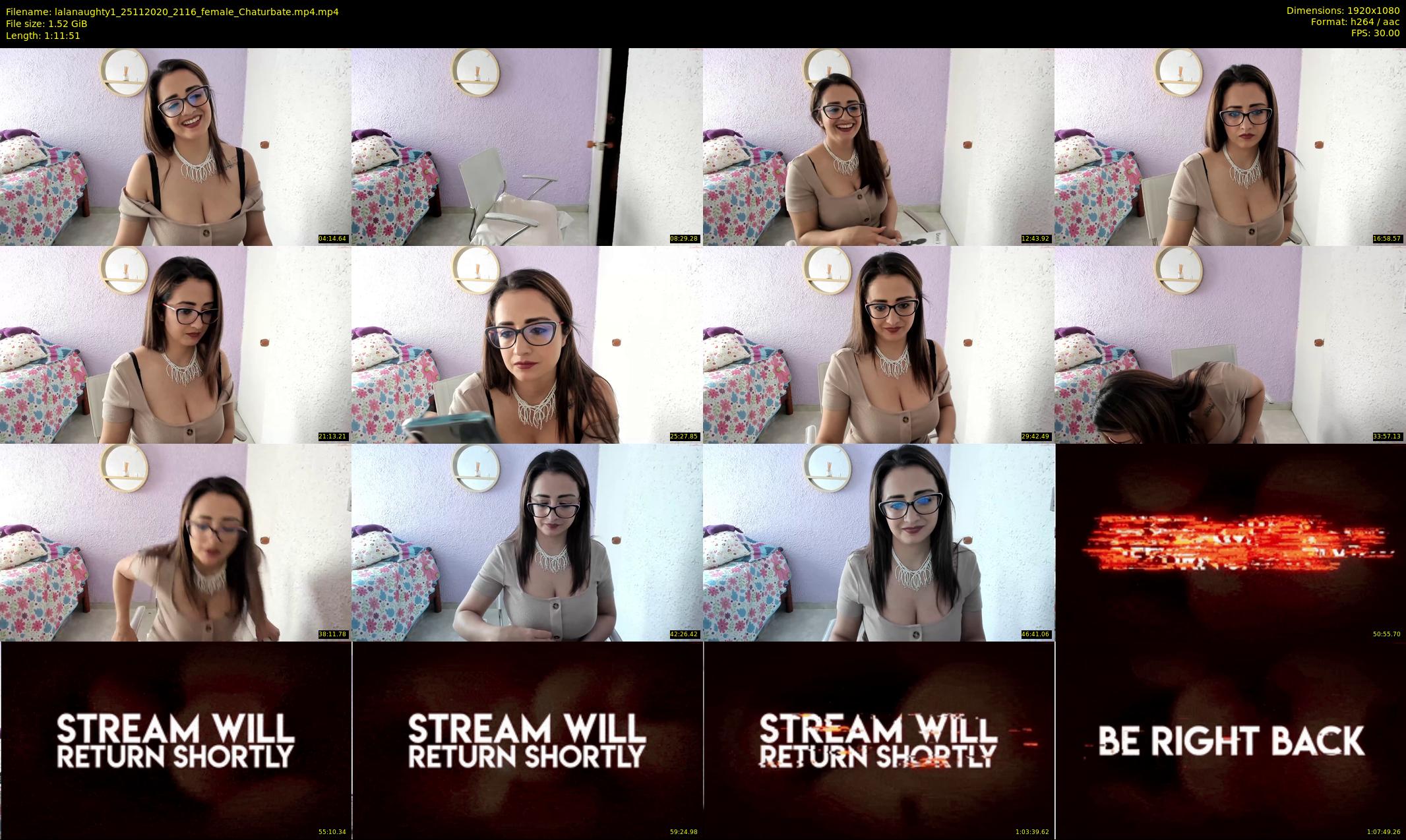 lalanaughty1 — 72 minute Chaturbate female cam show recording, 1080p, Nov 25, 2020